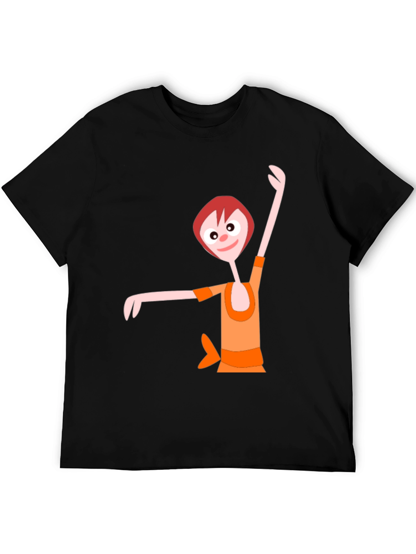 Fun Cartoon Graphic Black T-Shirt