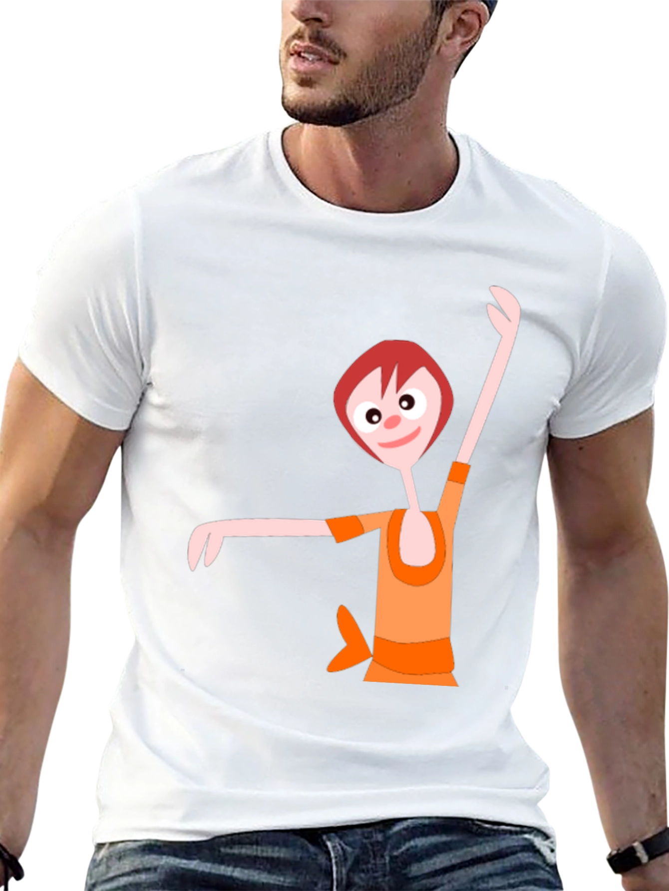 Fun Cartoon Graphic Black T-Shirt