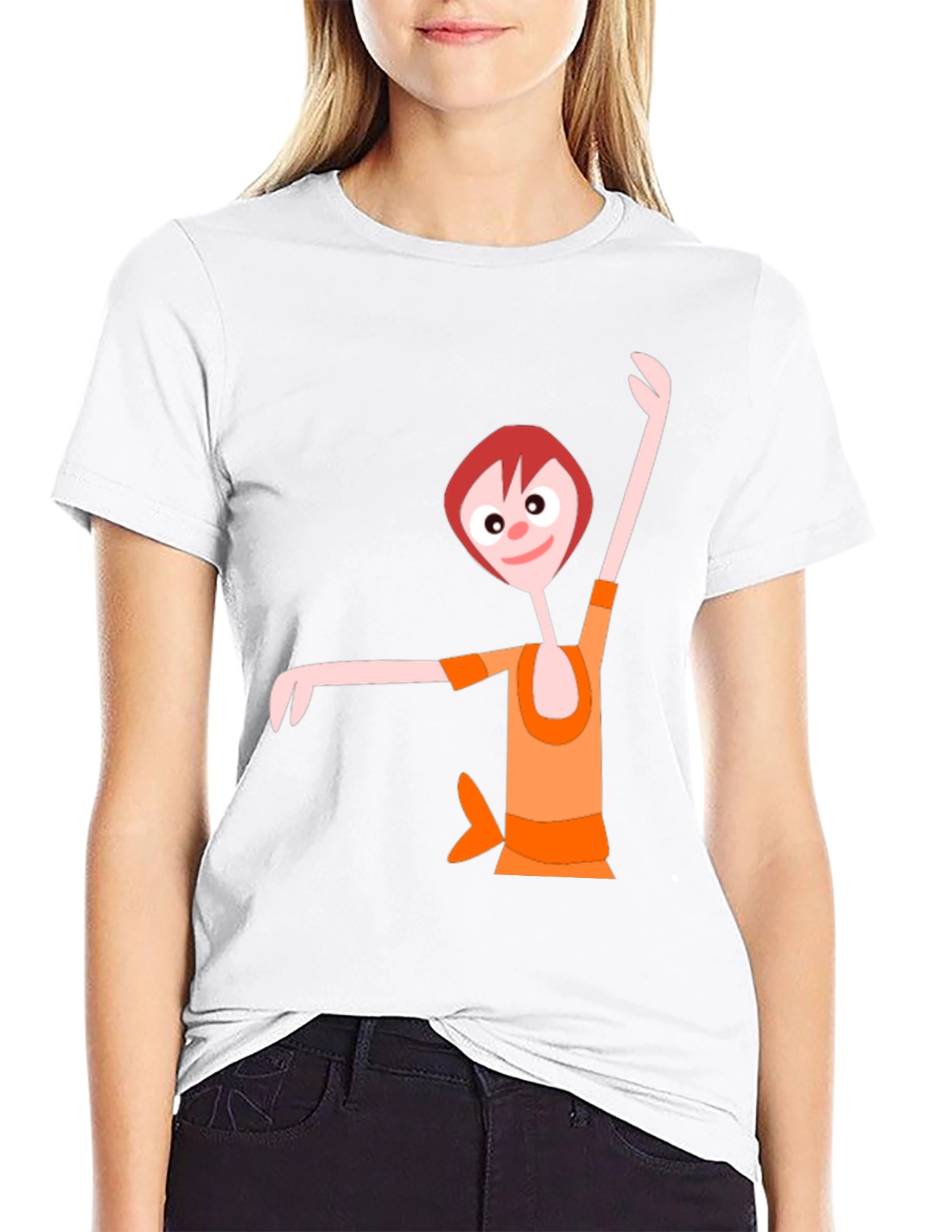 Fun Cartoon Graphic Black T-Shirt