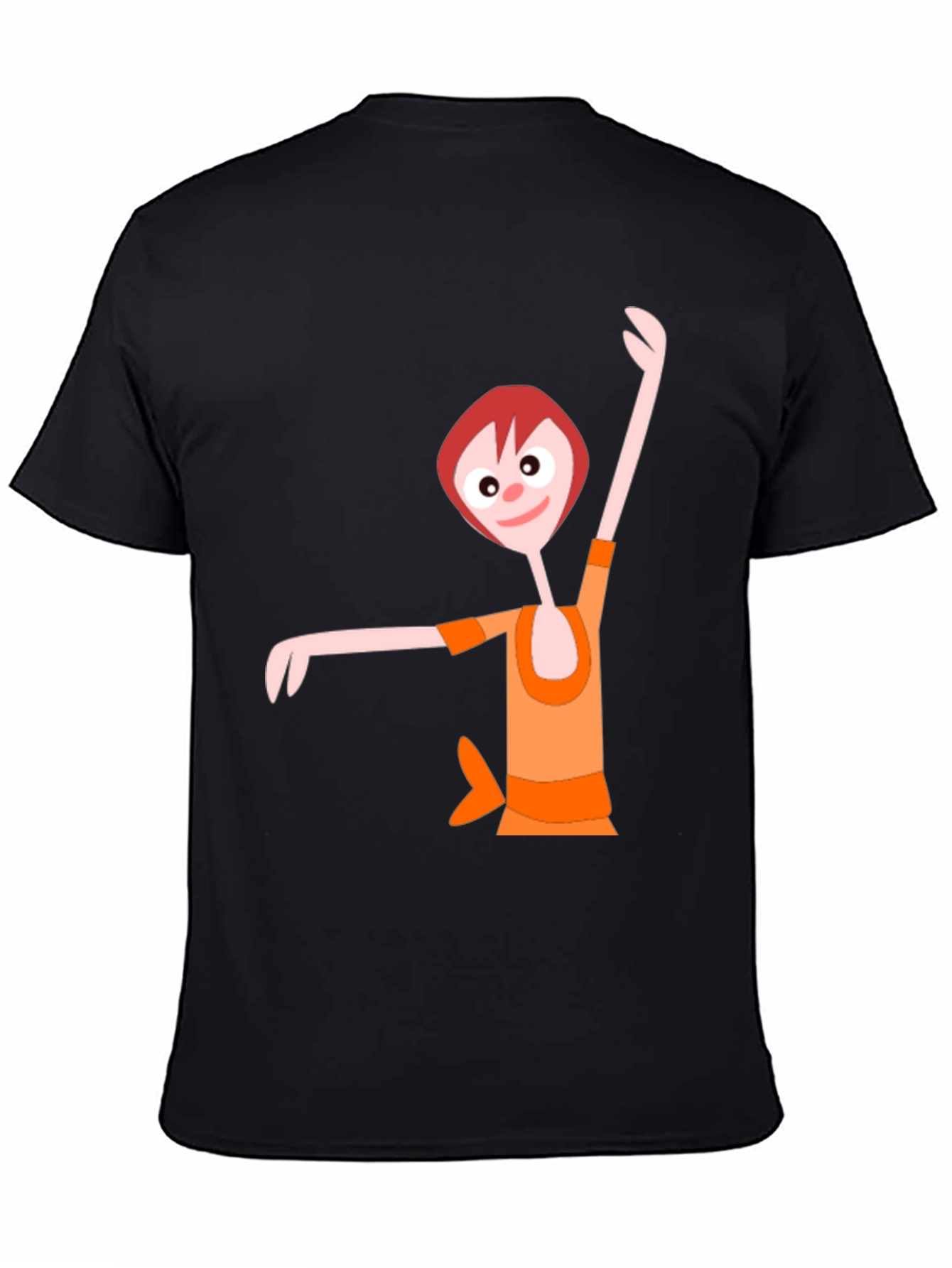 Fun Cartoon Graphic Black T-Shirt