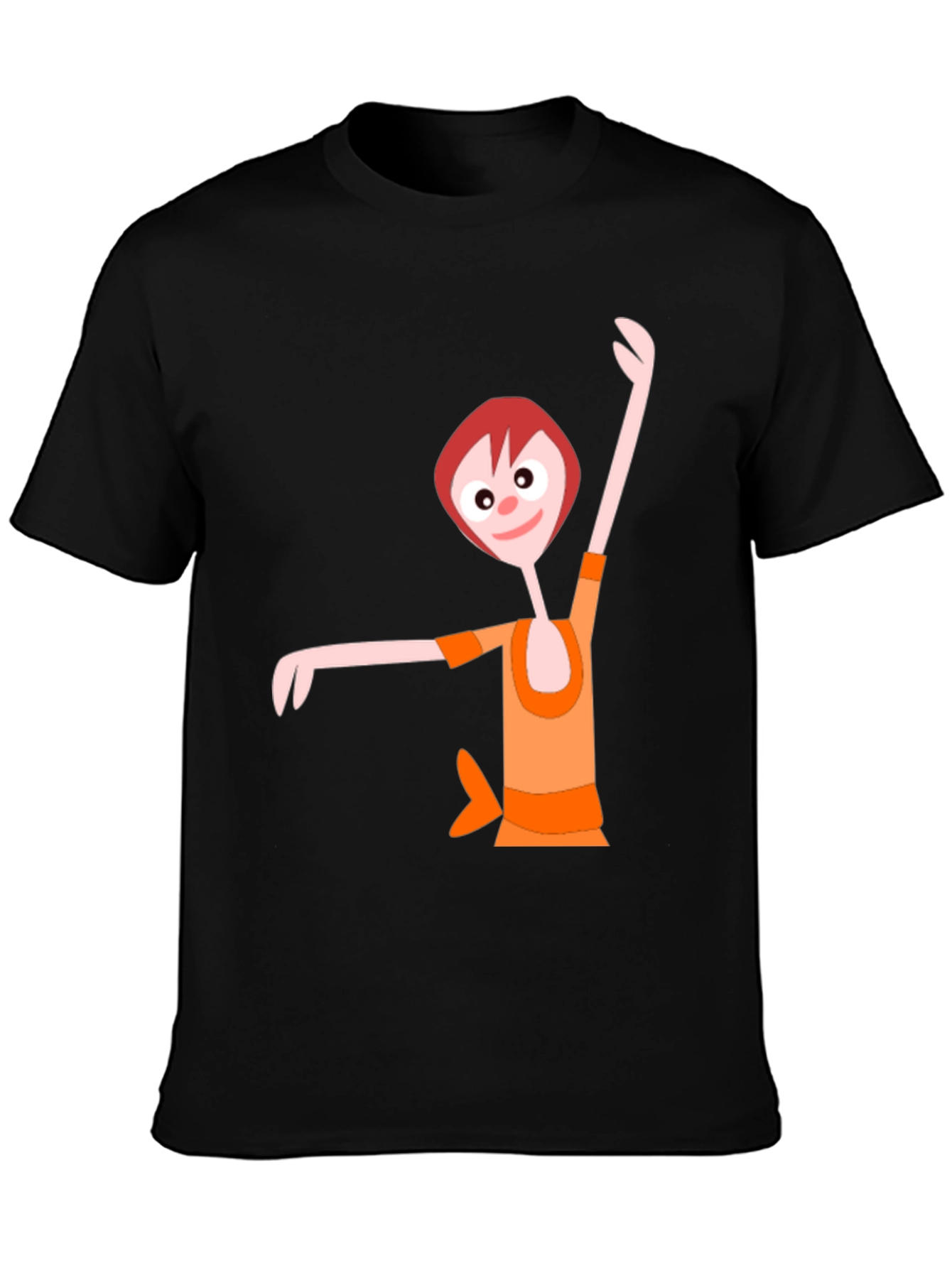 Fun Cartoon Graphic Black T-Shirt