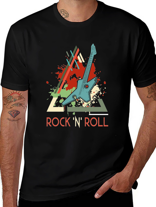 Rock N Roll Guitar Graphic T-Shirt