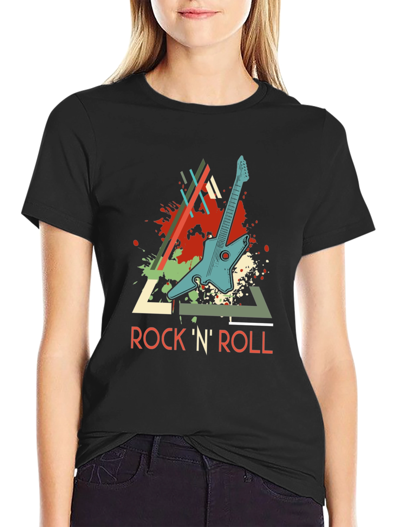 Rock N Roll Guitar Graphic T-Shirt