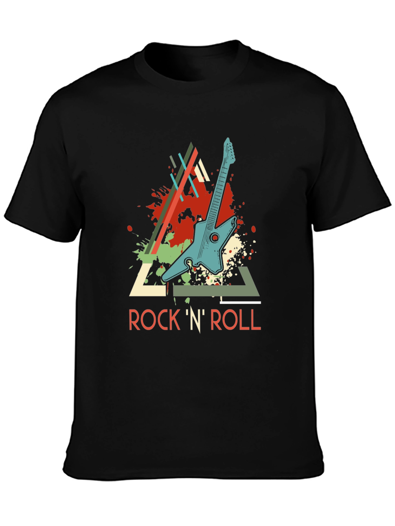 Rock N Roll Guitar Graphic T-Shirt