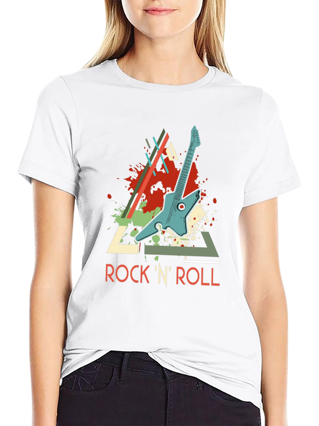 Rock N Roll Guitar Graphic T-Shirt