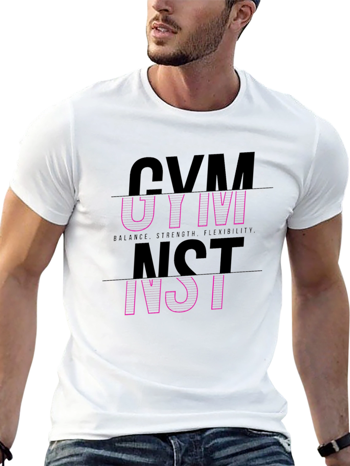 Gymnast Graphic Tee - Balance Strength Flexibility T-Shirt