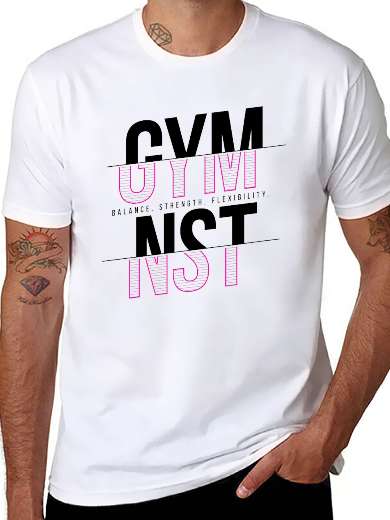 Gymnast Graphic Tee - Balance Strength Flexibility T-Shirt
