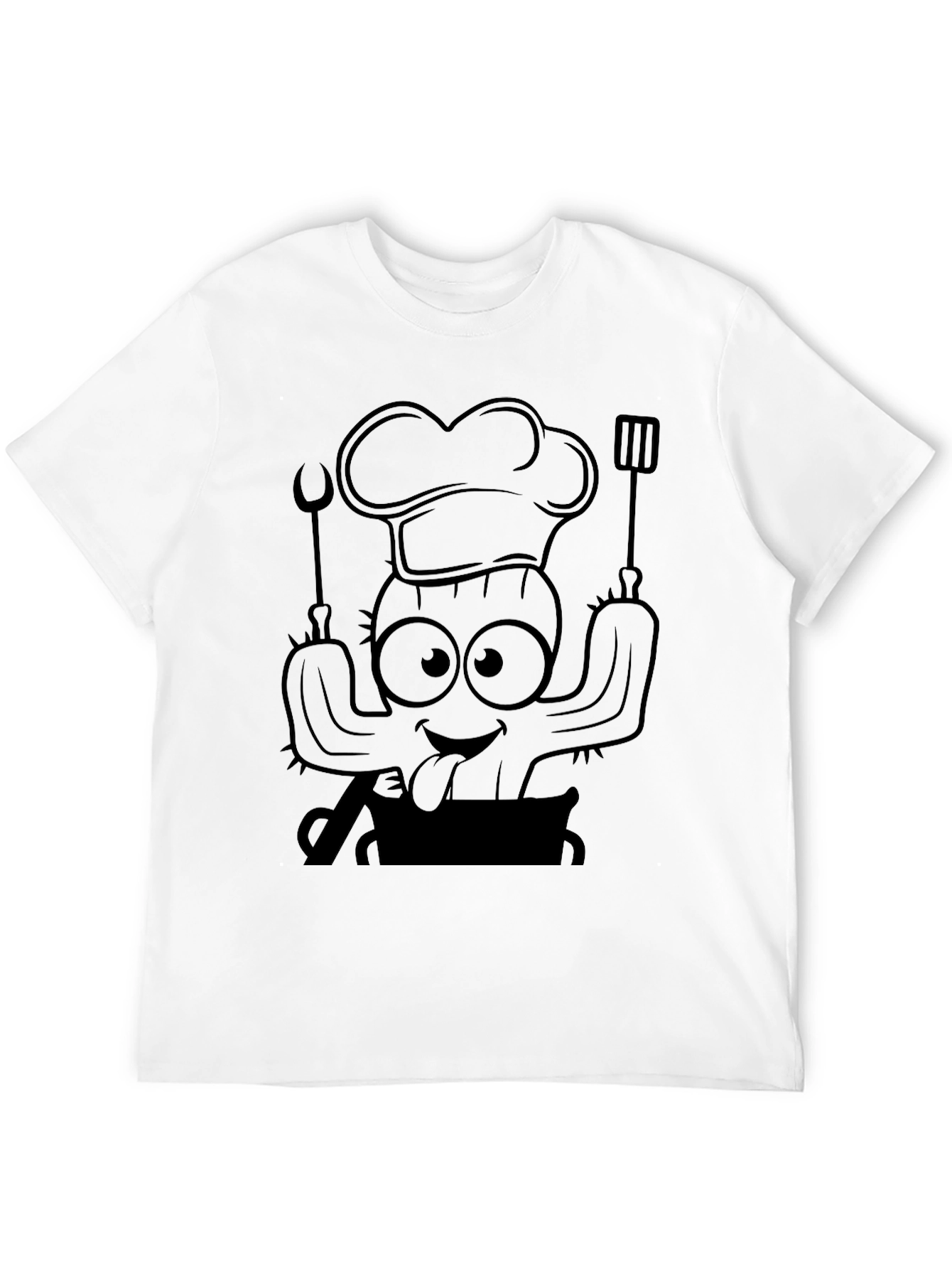 Chef Cactus Graphic T-Shirt - Unique Design