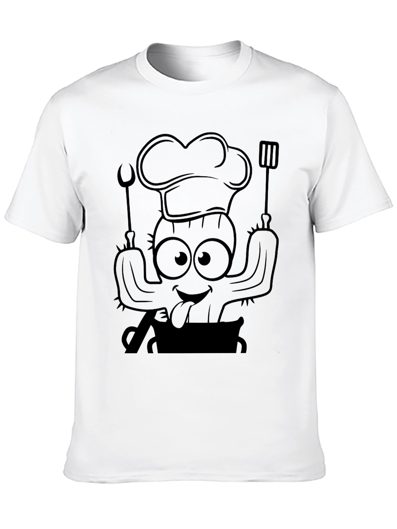 Chef Cactus Graphic T-Shirt - Unique Design