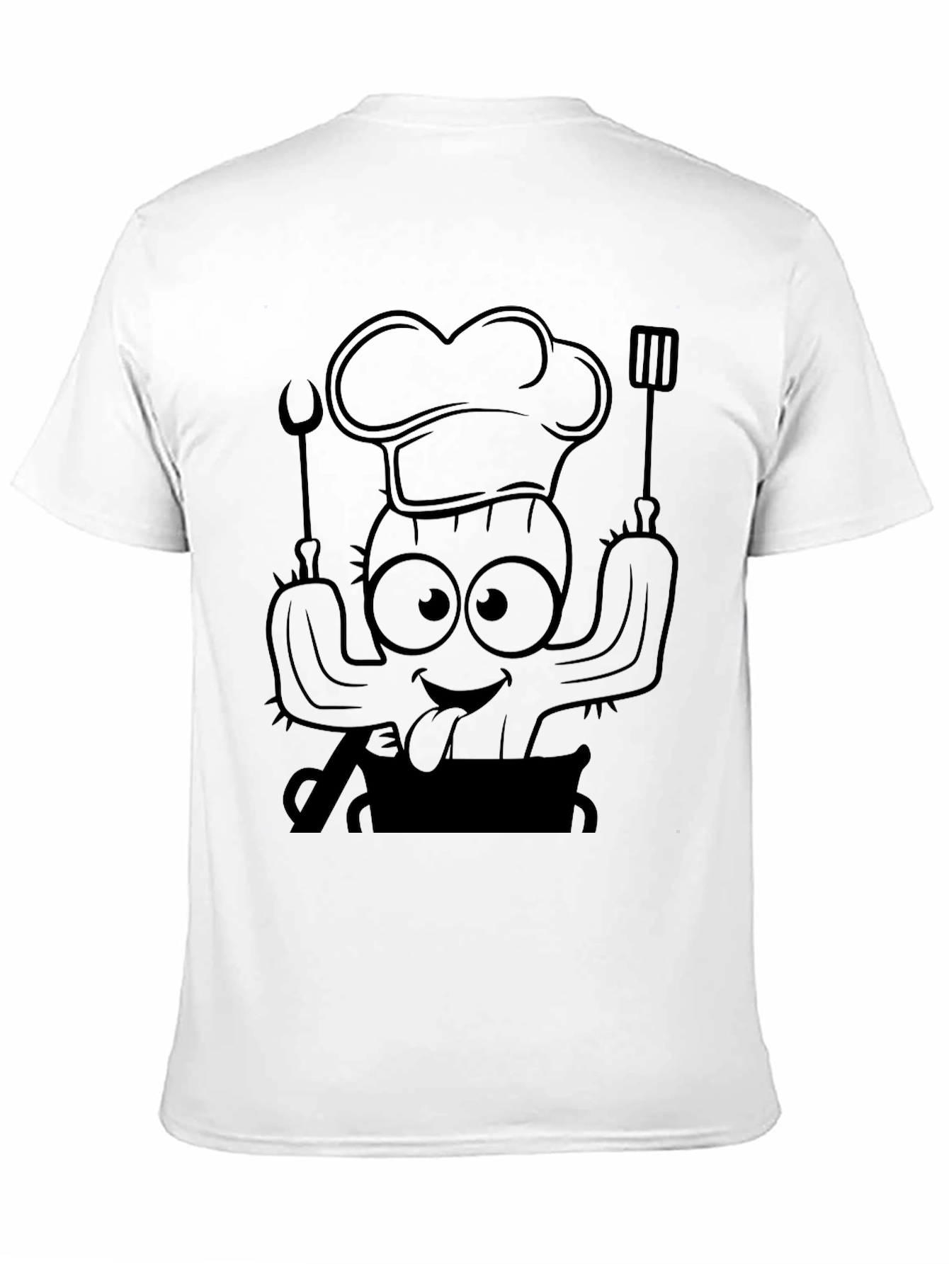 Chef Cactus Graphic T-Shirt - Unique Design