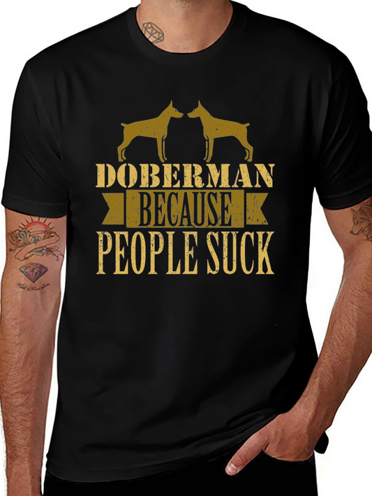 Doberman People Suck Graphic Tee