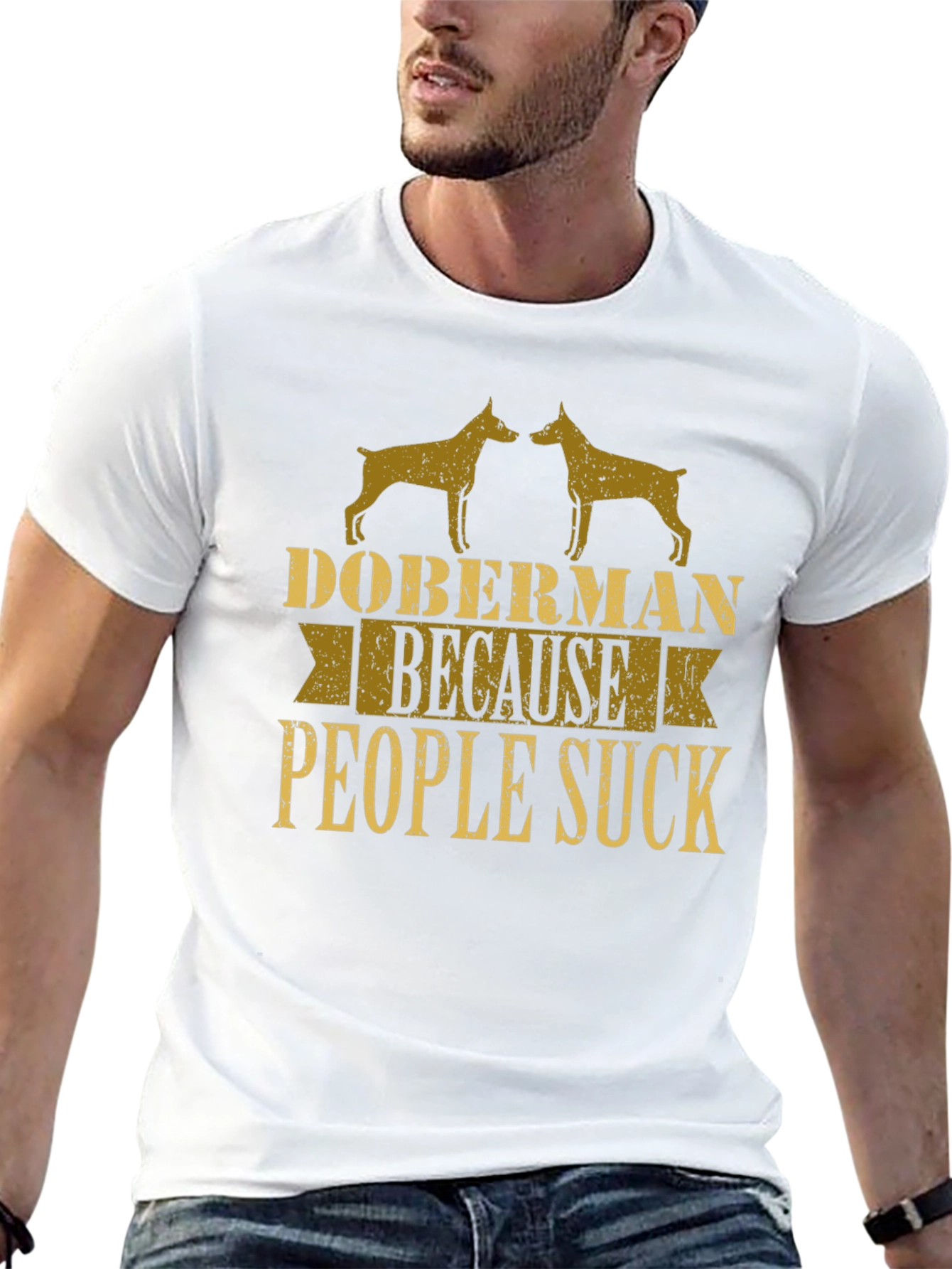 Doberman People Suck Graphic Tee