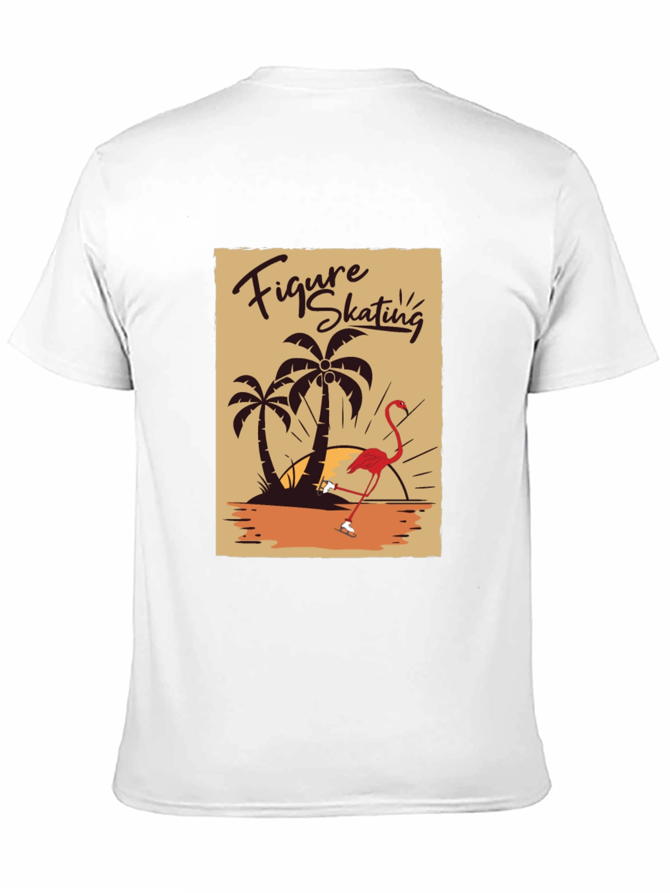 Figure Skating Flamingo Graphic Tee