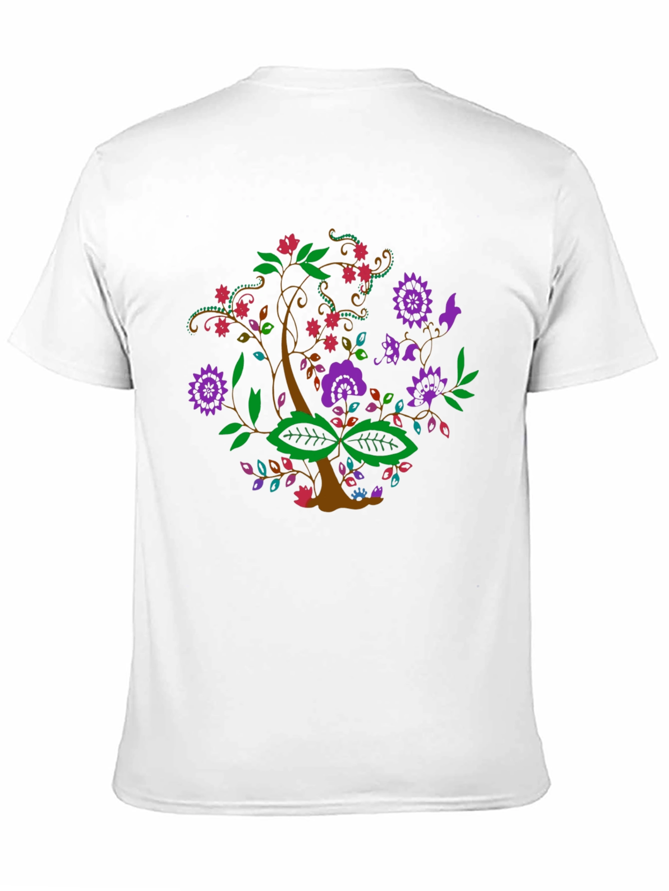Floral Tree Graphic Tee - Black