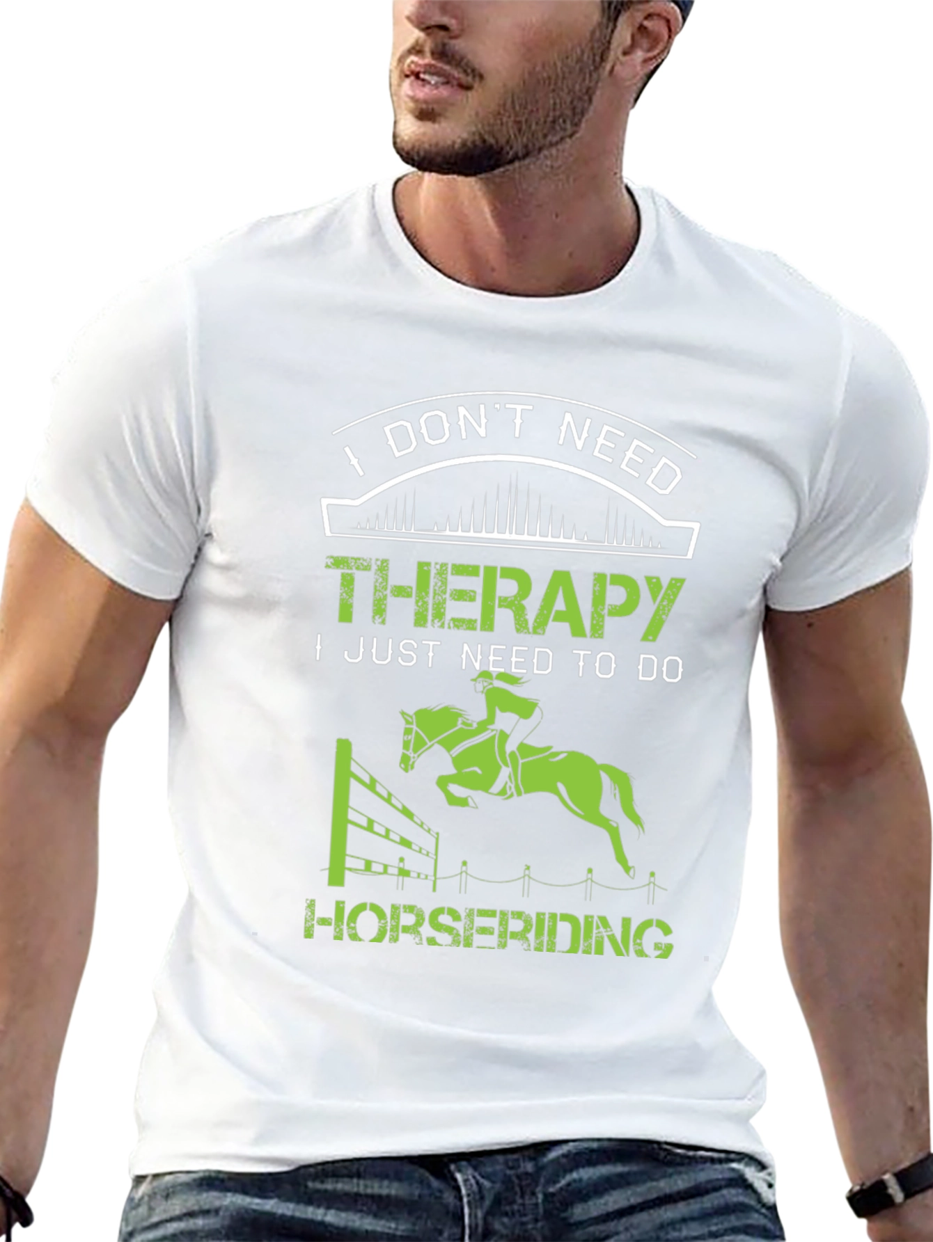 I Dont Need Therapy Horse Riding Graphic T-Shirt