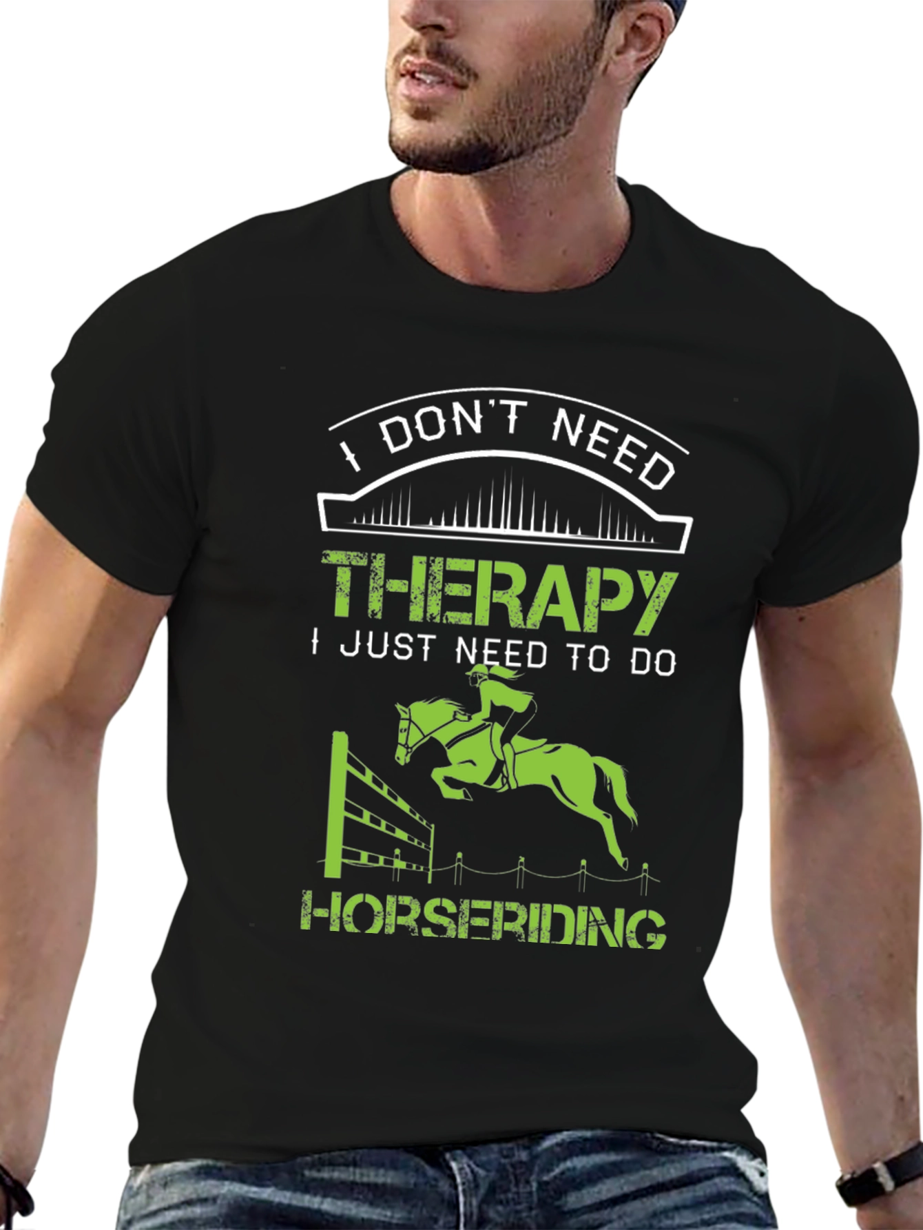 I Dont Need Therapy Horse Riding Graphic T-Shirt