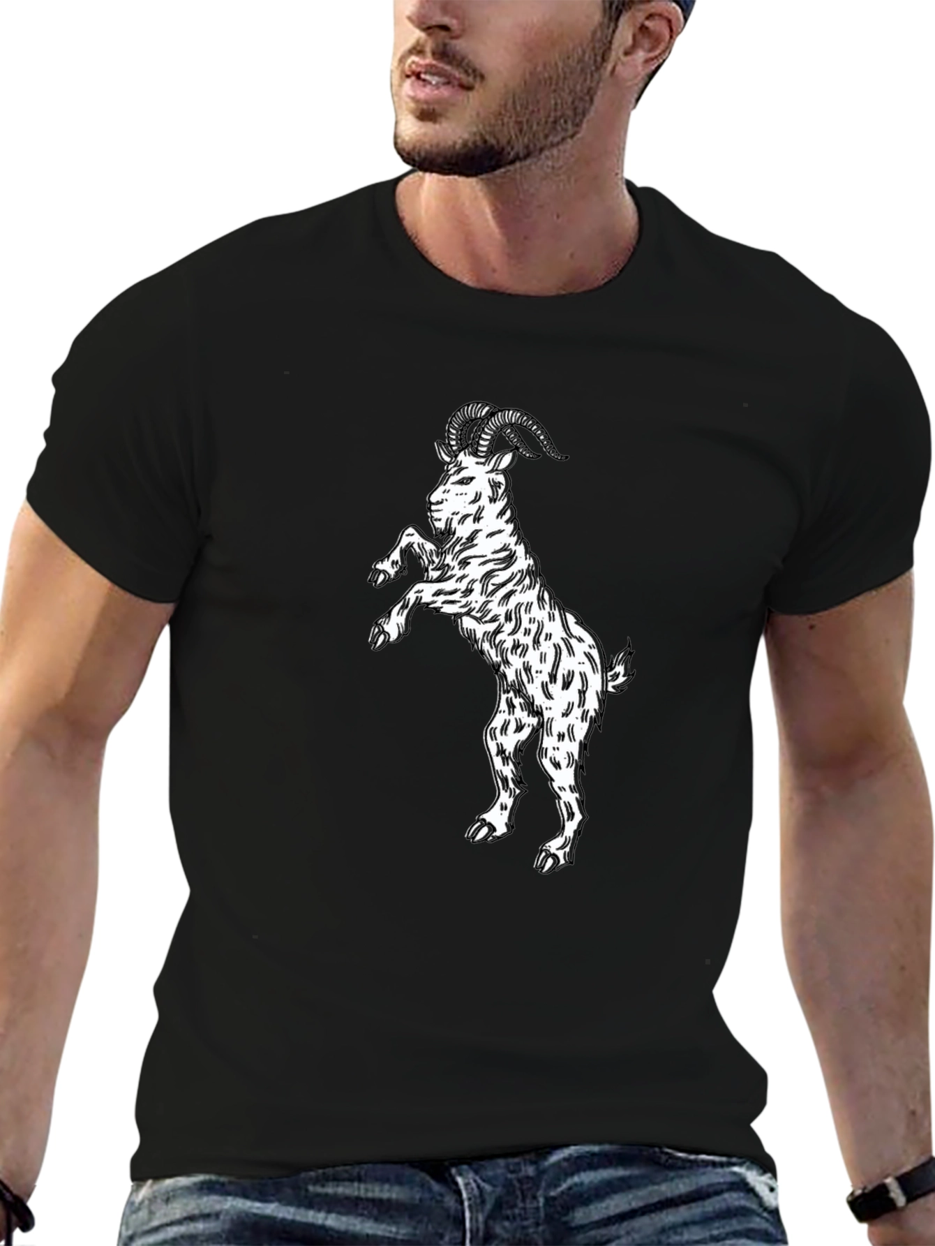Black Goat Graphic Tee - Stand Out Style