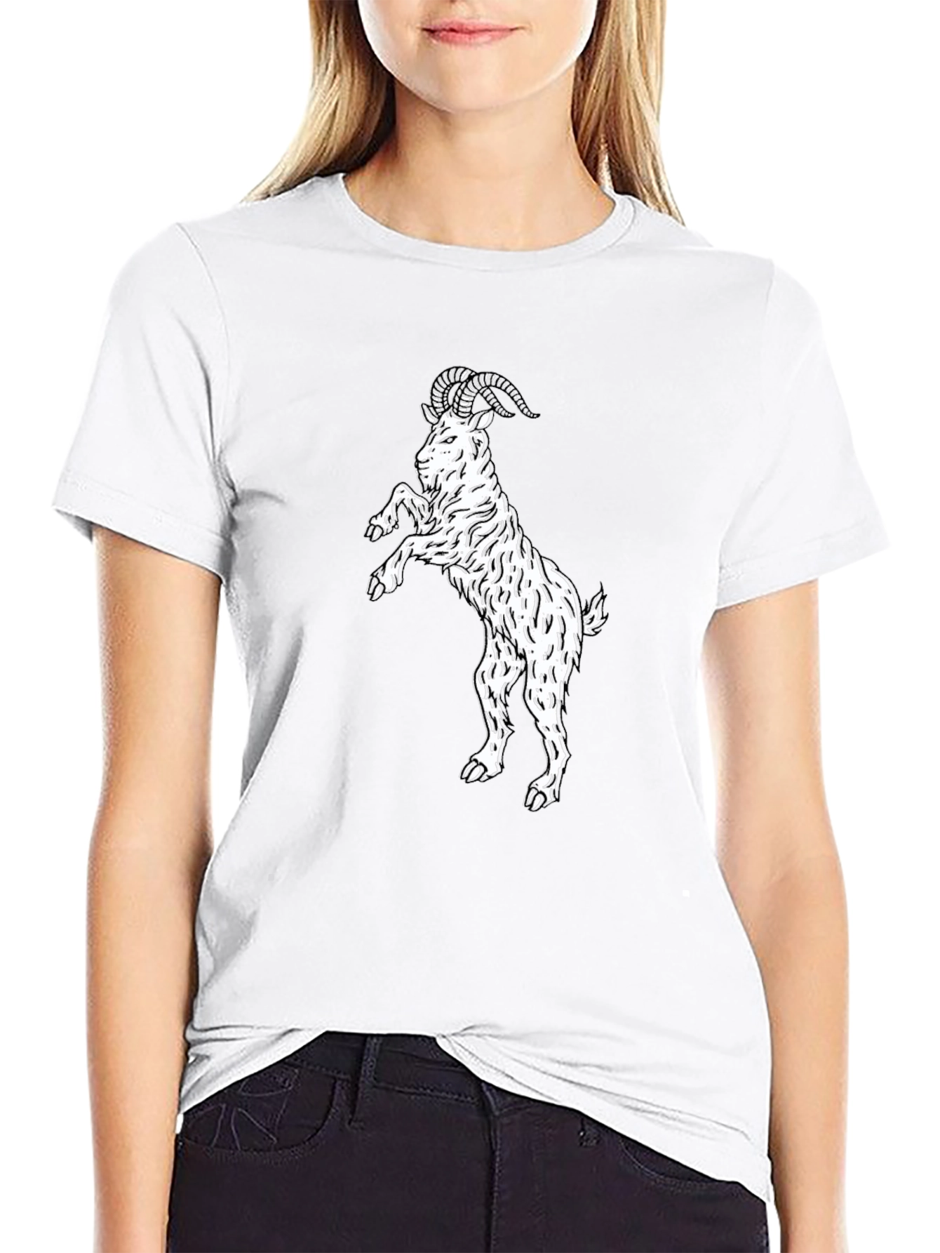 Black Goat Graphic Tee - Stand Out Style