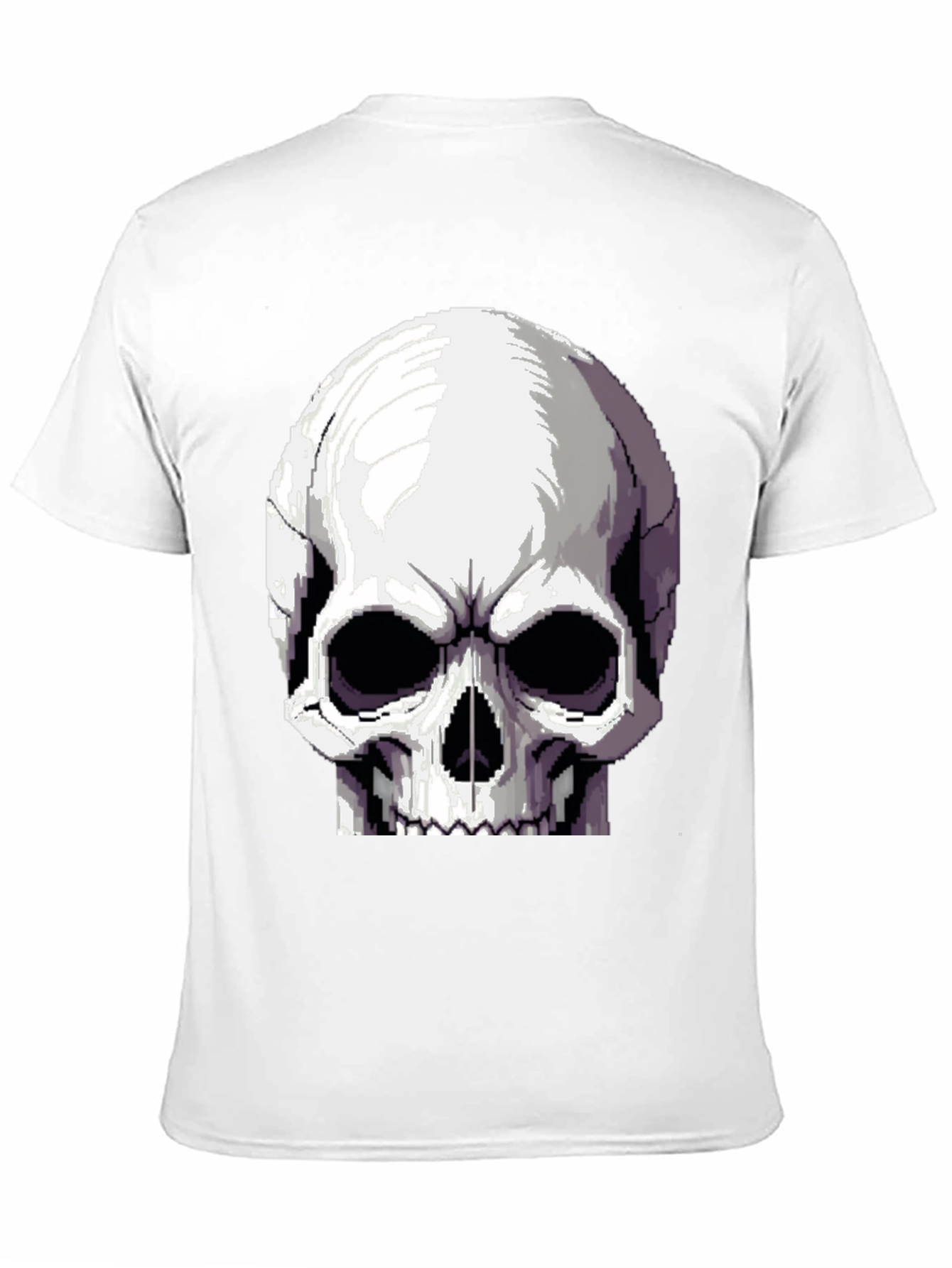 Pixelated Skull Graphic T-Shirt - Retro Gaming Style