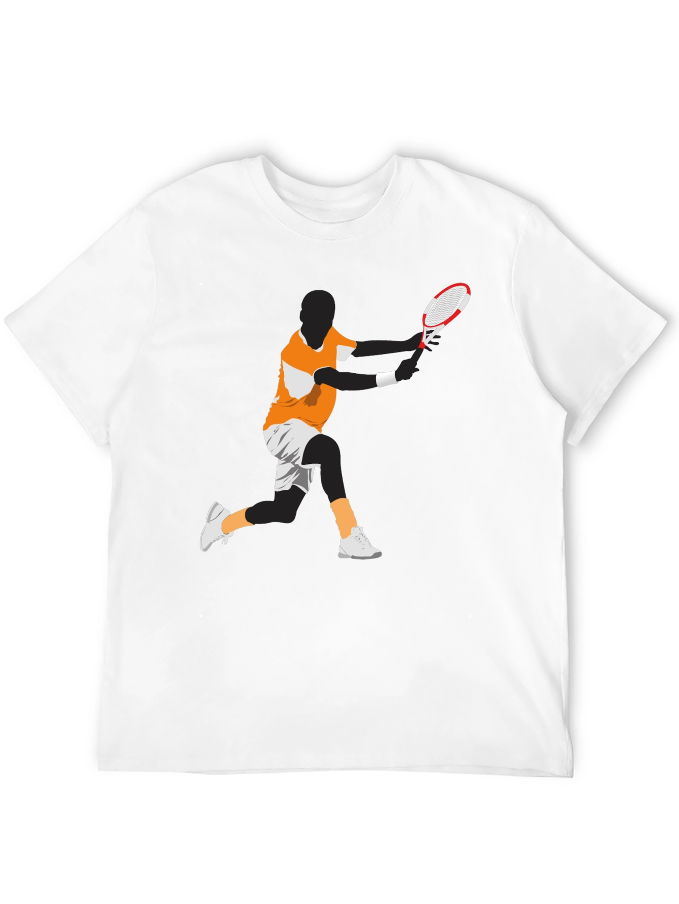 Tennis Player Graphic Tee - Black