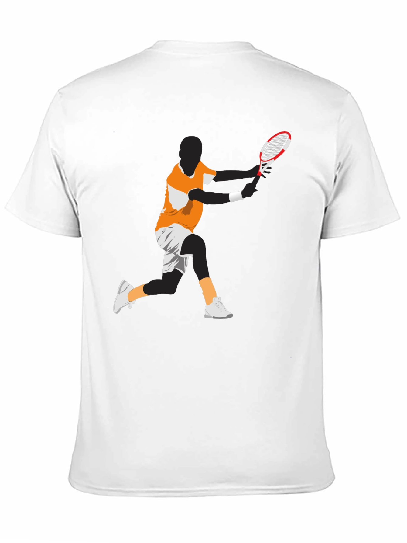 Tennis Player Graphic Tee - Black