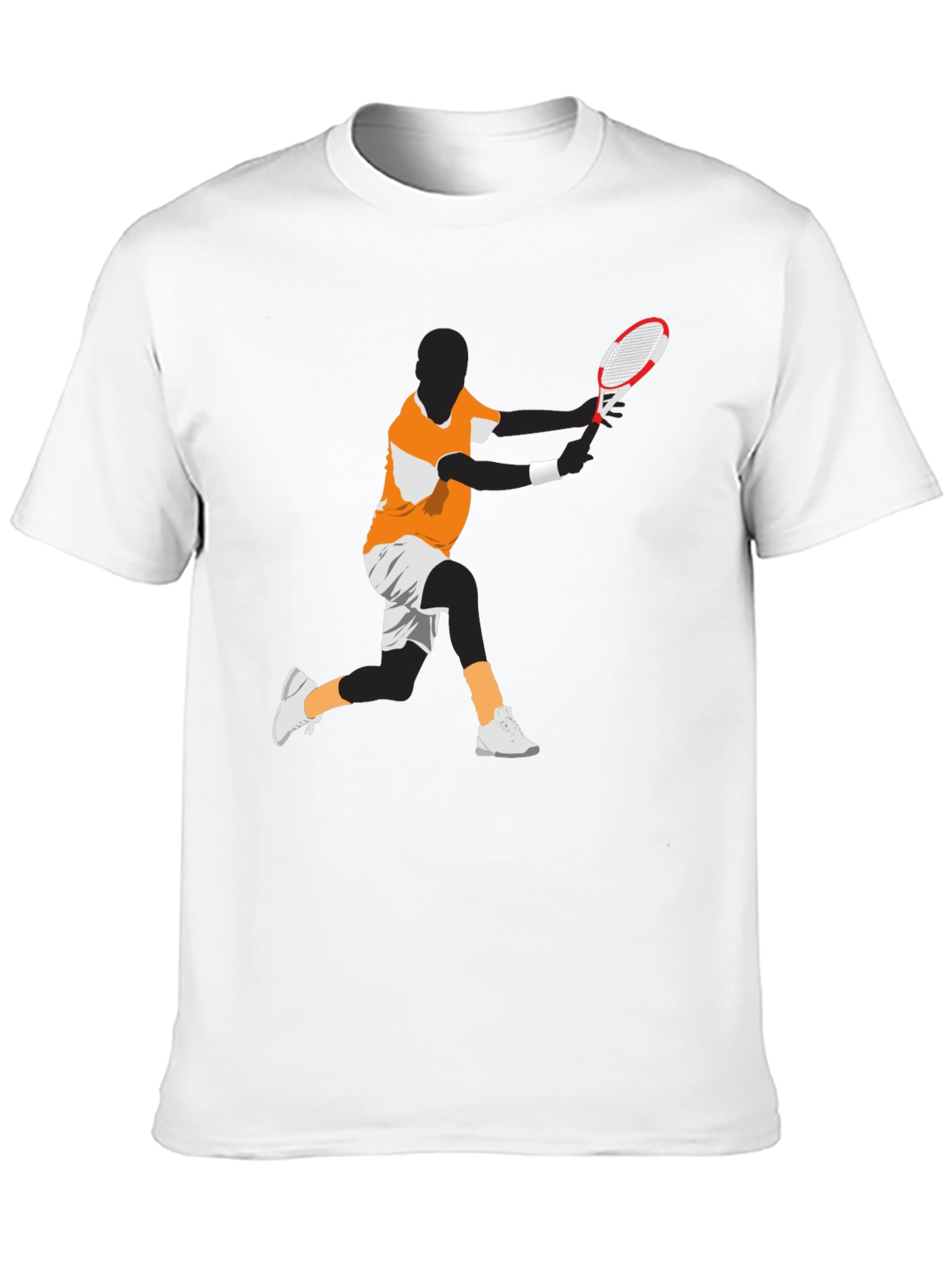 Tennis Player Graphic Tee - Black