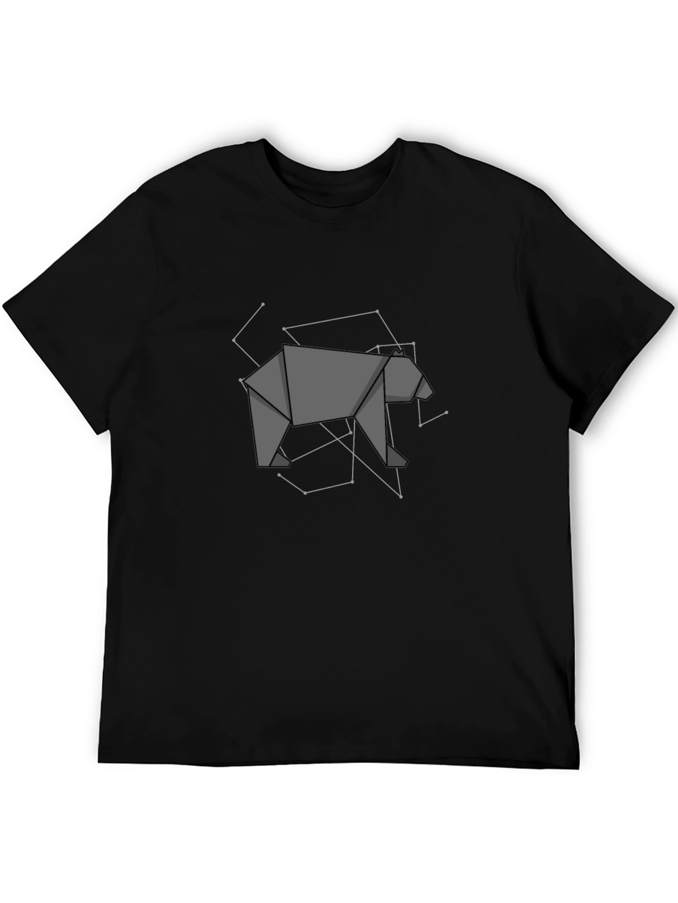 Origami Bear Graphic Tee - Modern Geometric Design