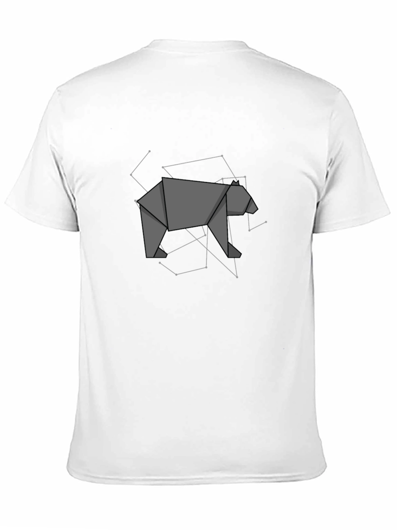 Origami Bear Graphic Tee - Modern Geometric Design