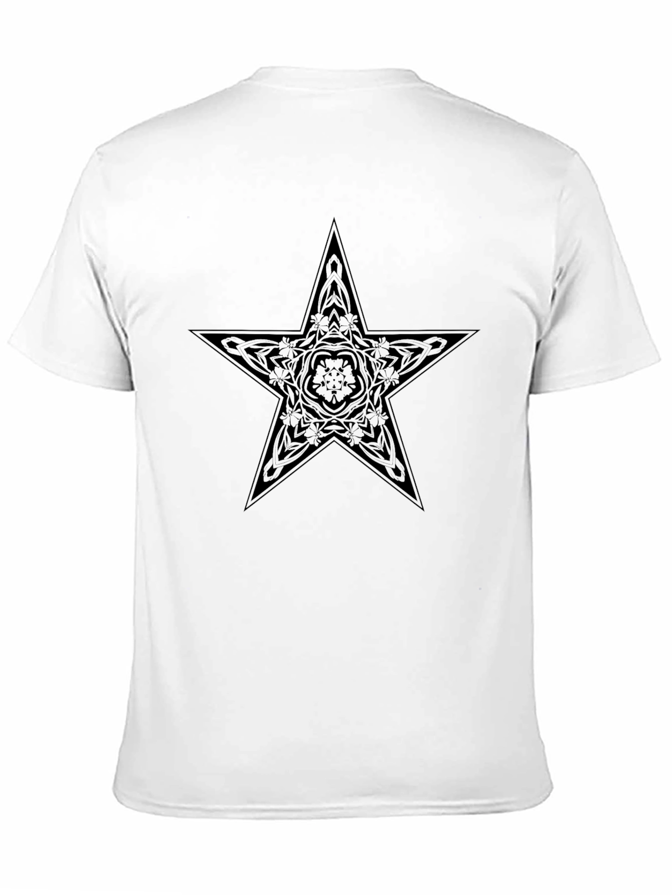 Black Star Mandala Mens T-Shirt