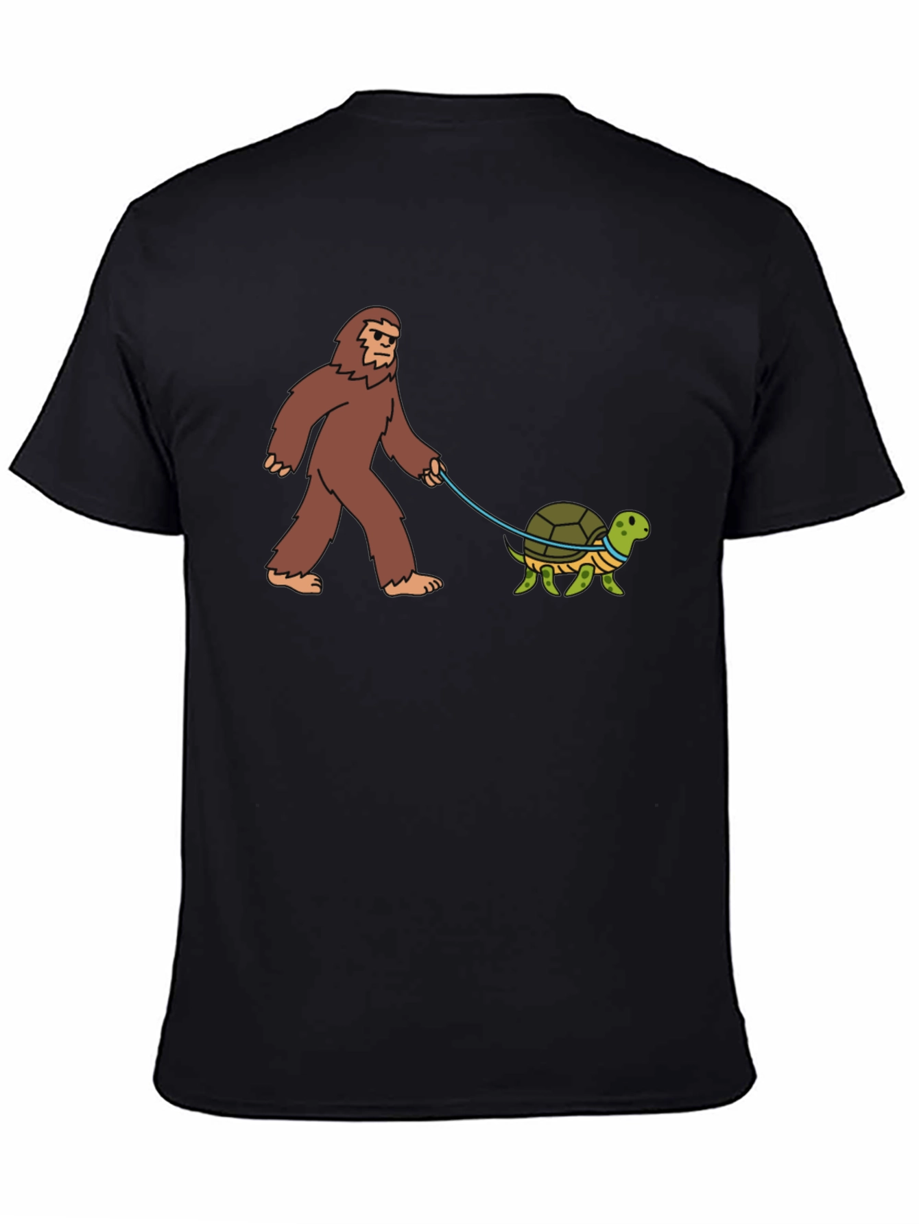 Bigfoot Walking Turtle Funny Graphic Tee