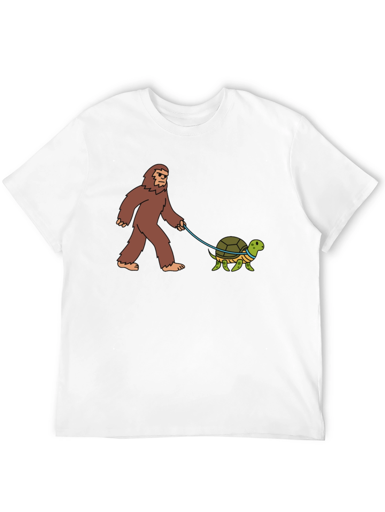 Bigfoot Walking Turtle Funny Graphic Tee