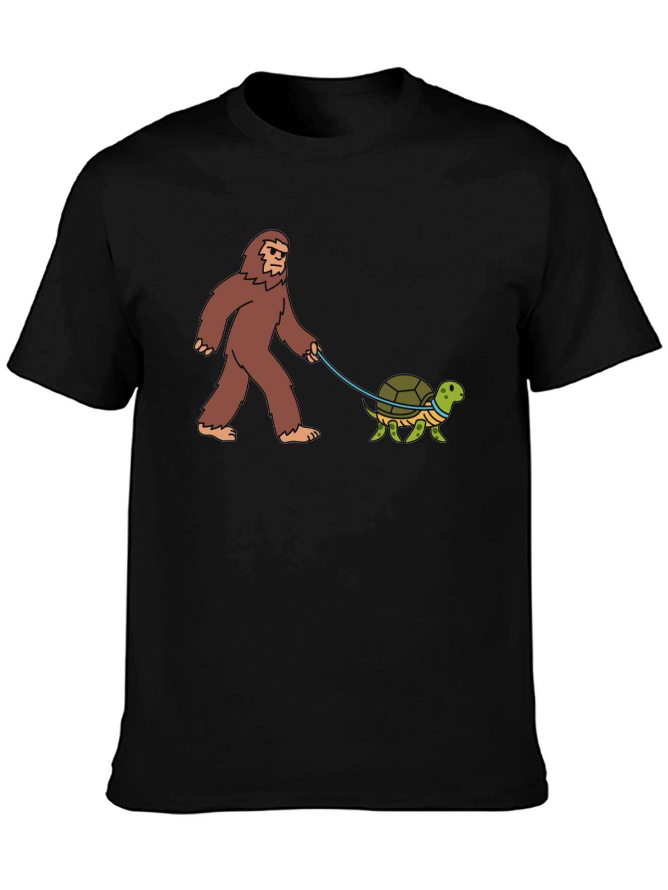 Bigfoot Walking Turtle Funny Graphic Tee