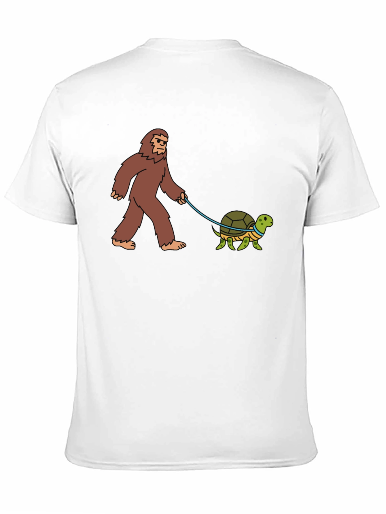 Bigfoot Walking Turtle Funny Graphic Tee