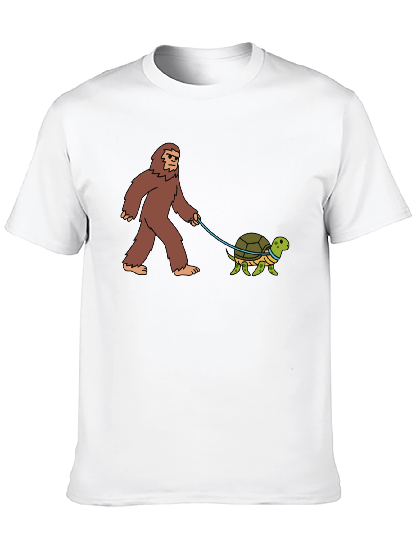 Bigfoot Walking Turtle Funny Graphic Tee