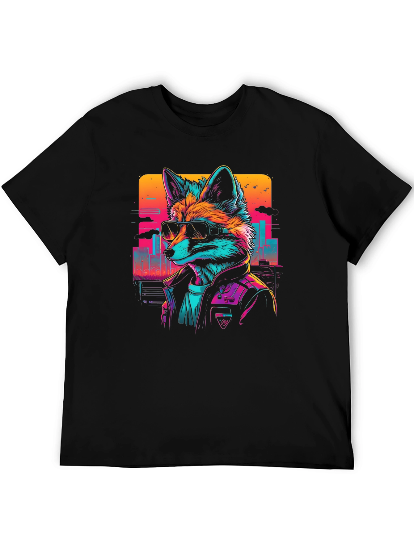Retro Fox Graphic Tee - Cool Animal T-Shirt