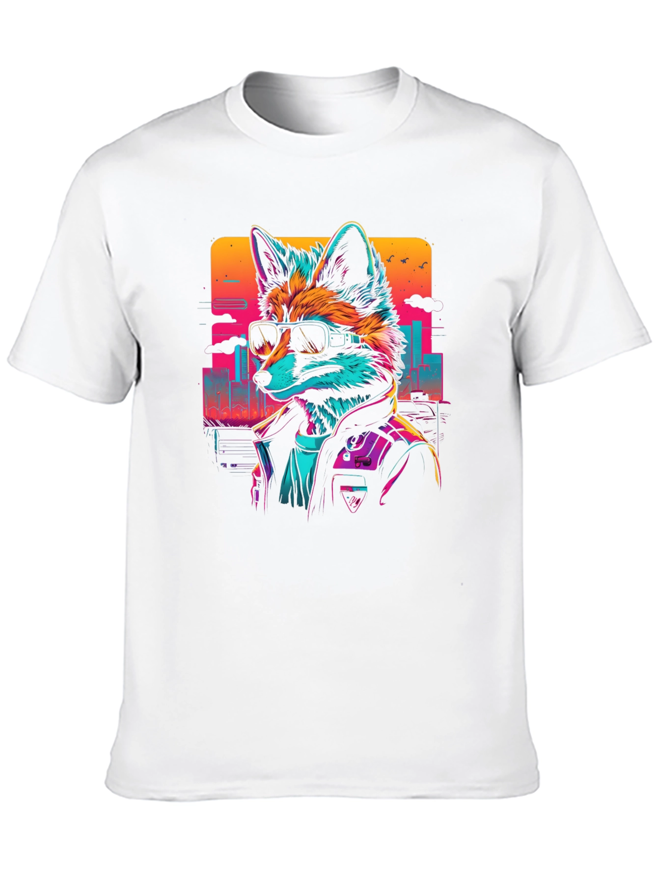 Retro Fox Graphic Tee - Cool Animal T-Shirt