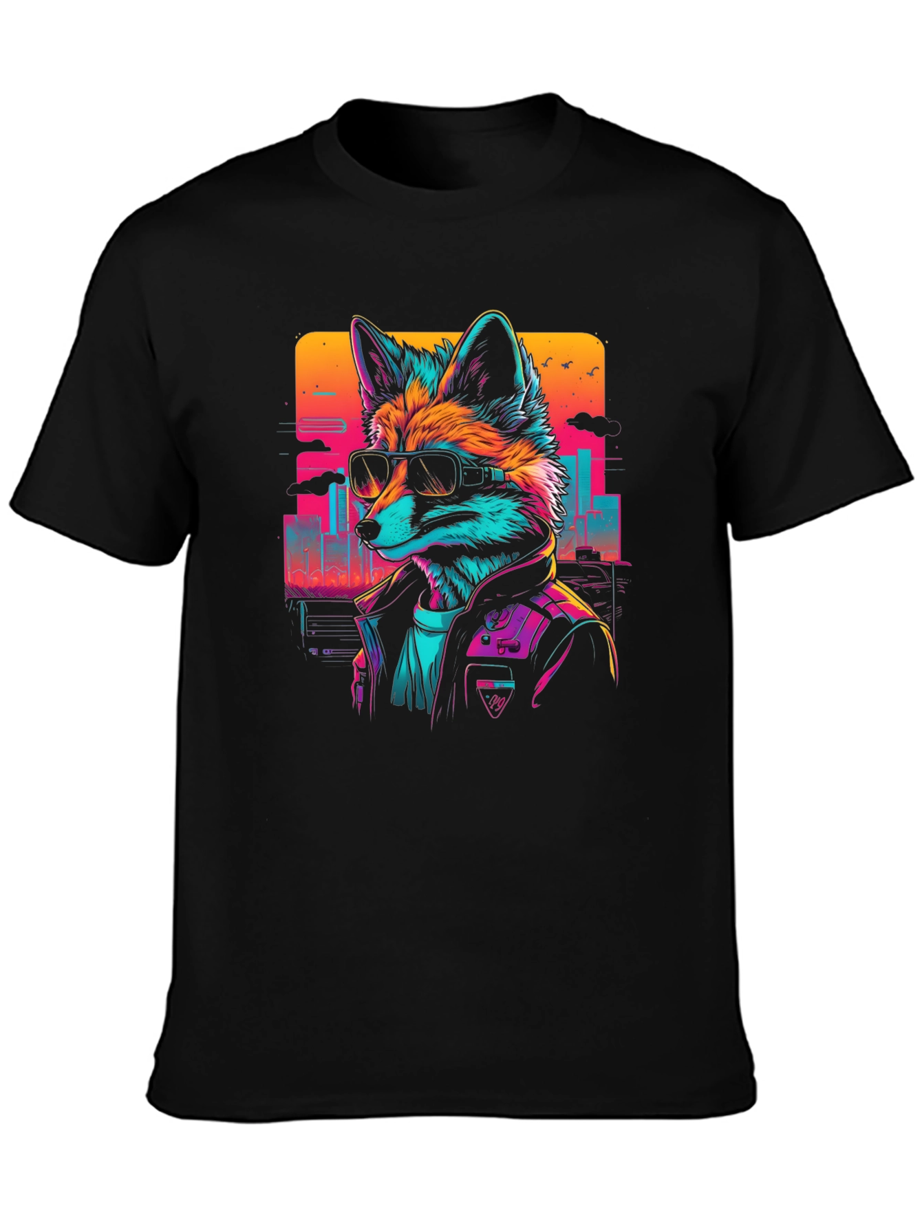 Retro Fox Graphic Tee - Cool Animal T-Shirt
