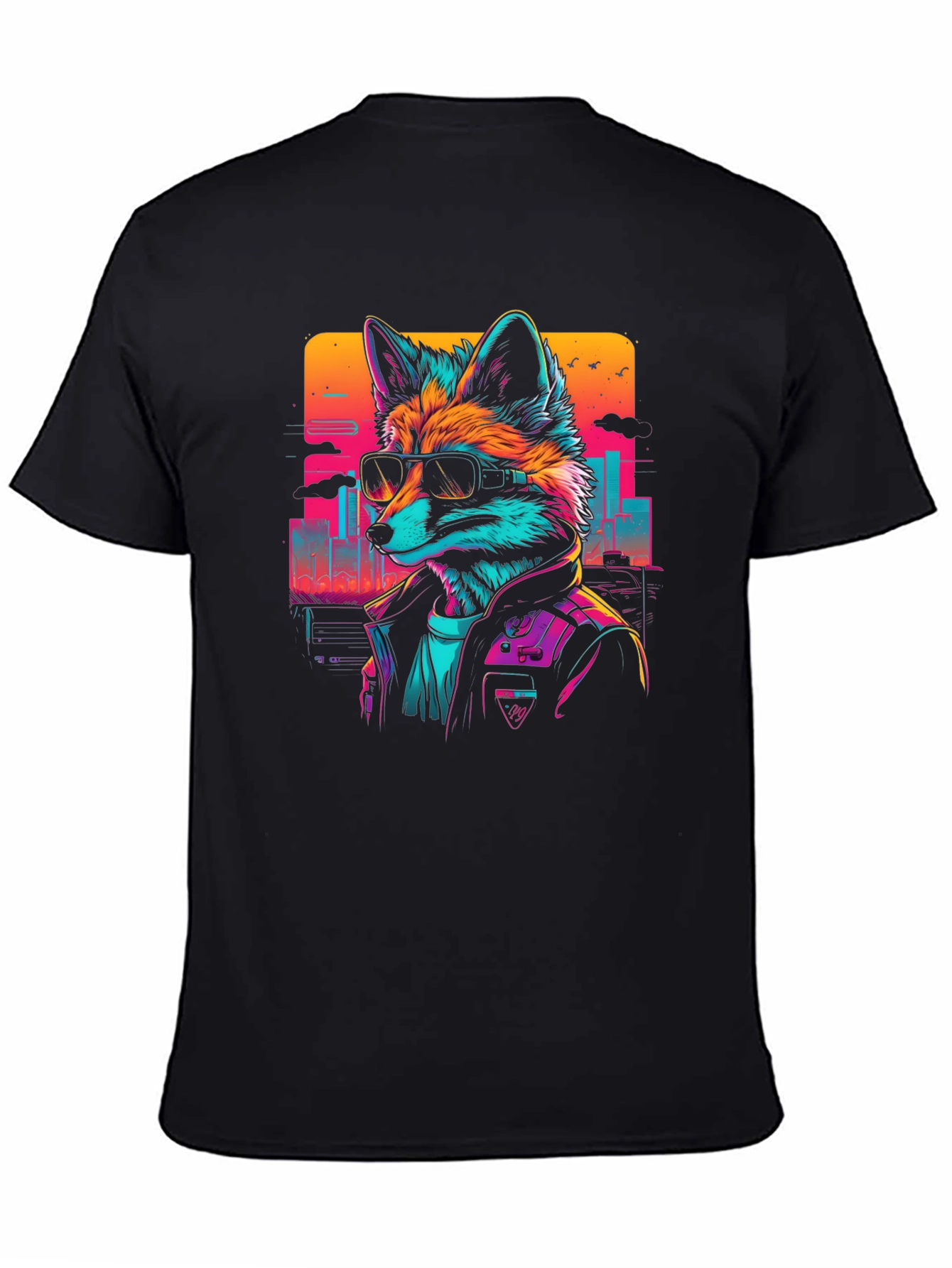 Retro Fox Graphic Tee - Cool Animal T-Shirt