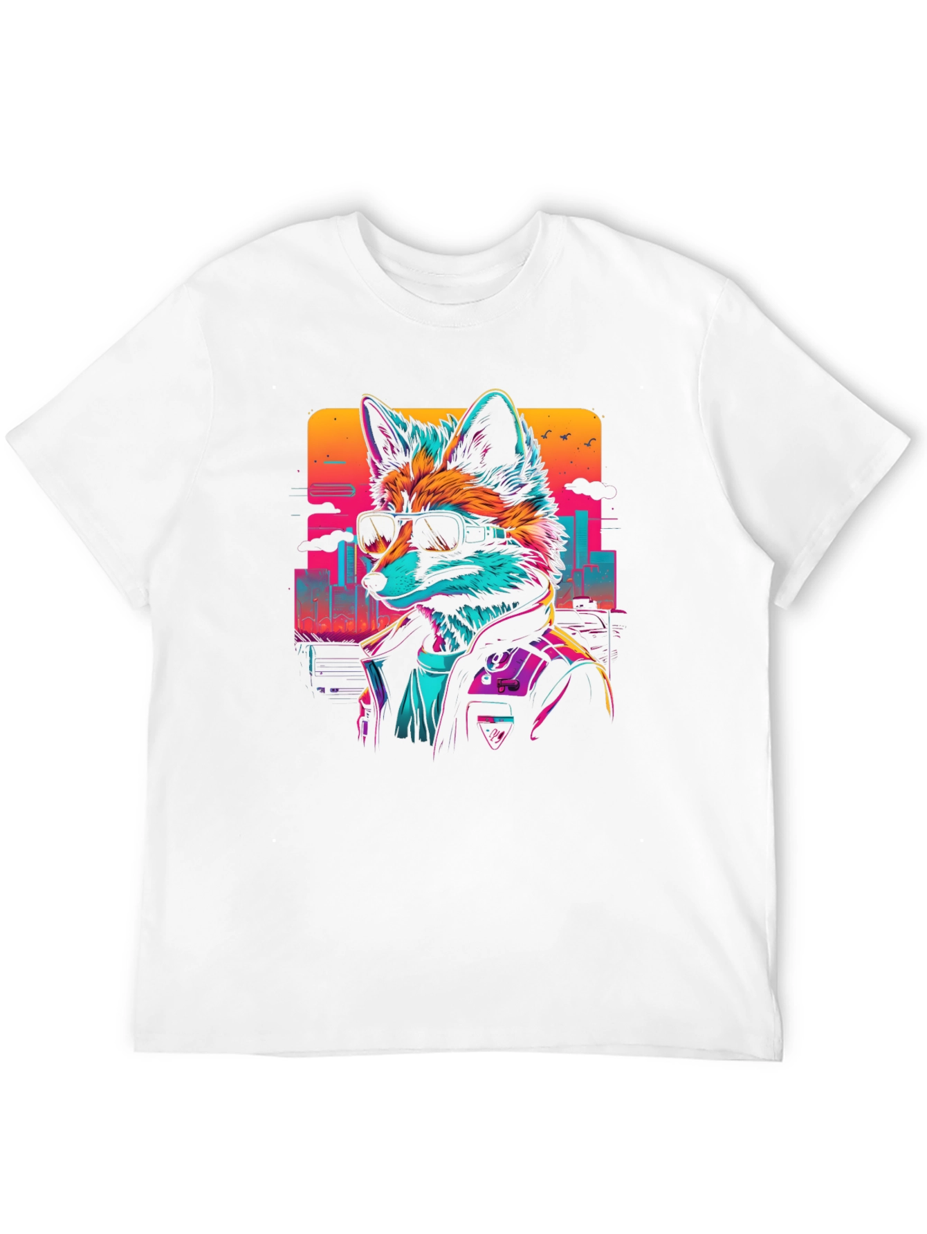 Retro Fox Graphic Tee - Cool Animal T-Shirt
