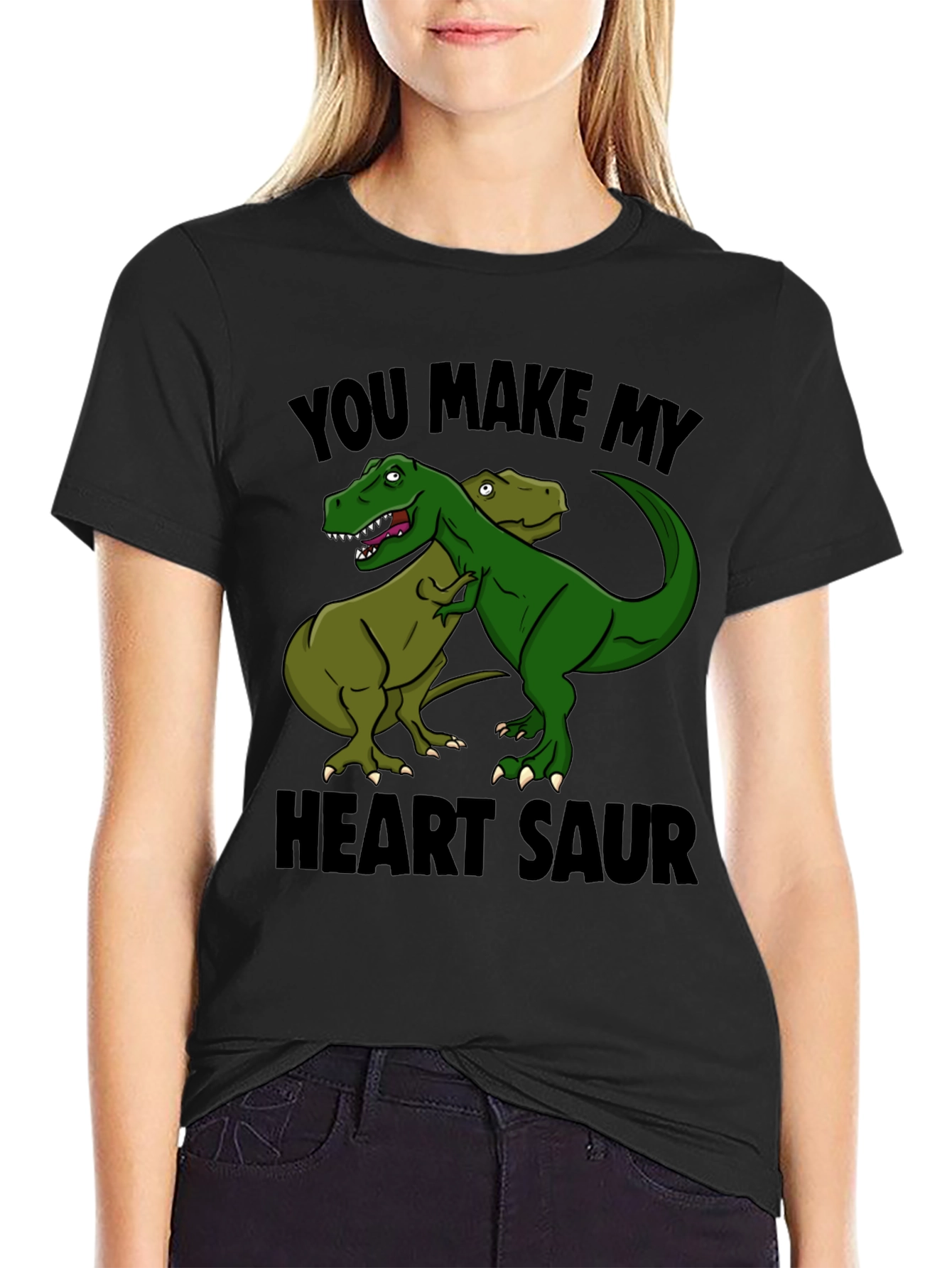Heart Saur T-Shirt - Dinosaur Love Tee