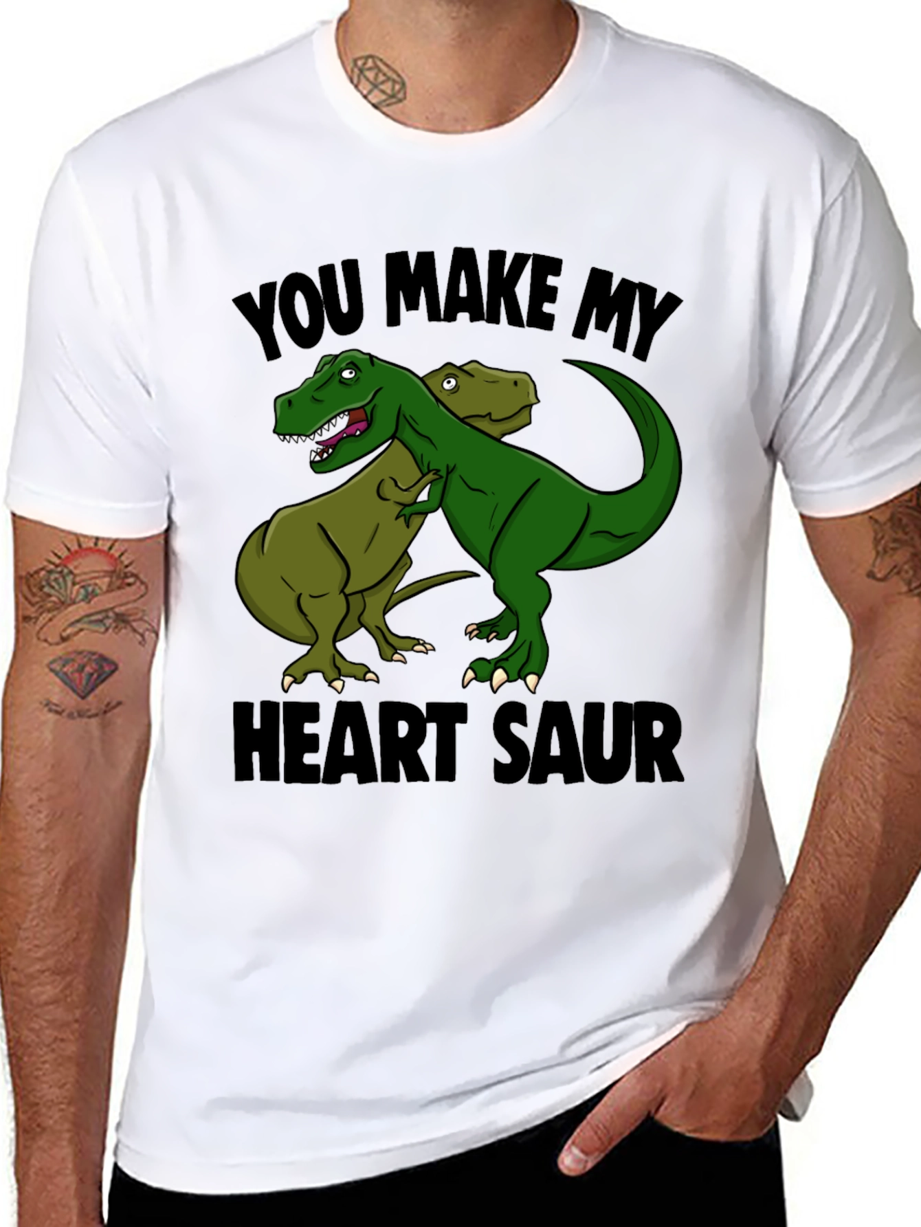 Heart Saur T-Shirt - Dinosaur Love Tee