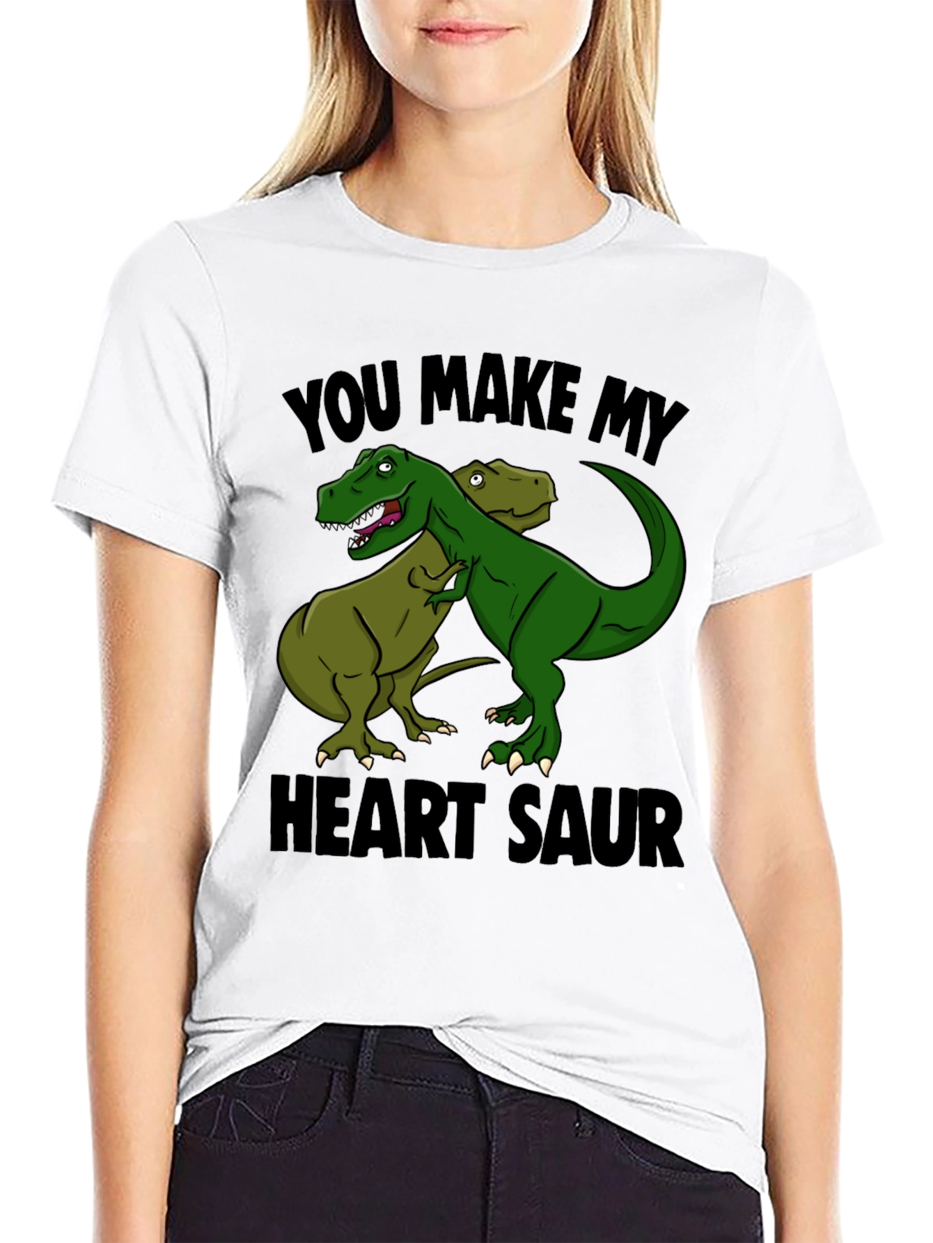 Heart Saur T-Shirt - Dinosaur Love Tee