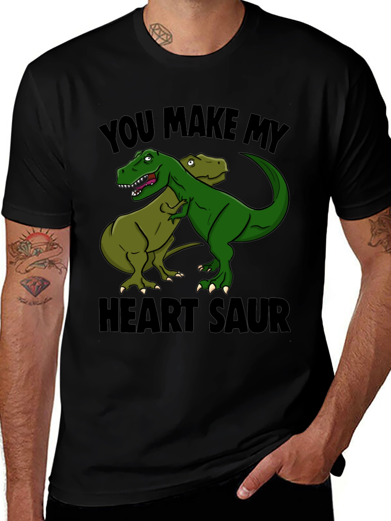 Heart Saur T-Shirt - Dinosaur Love Tee