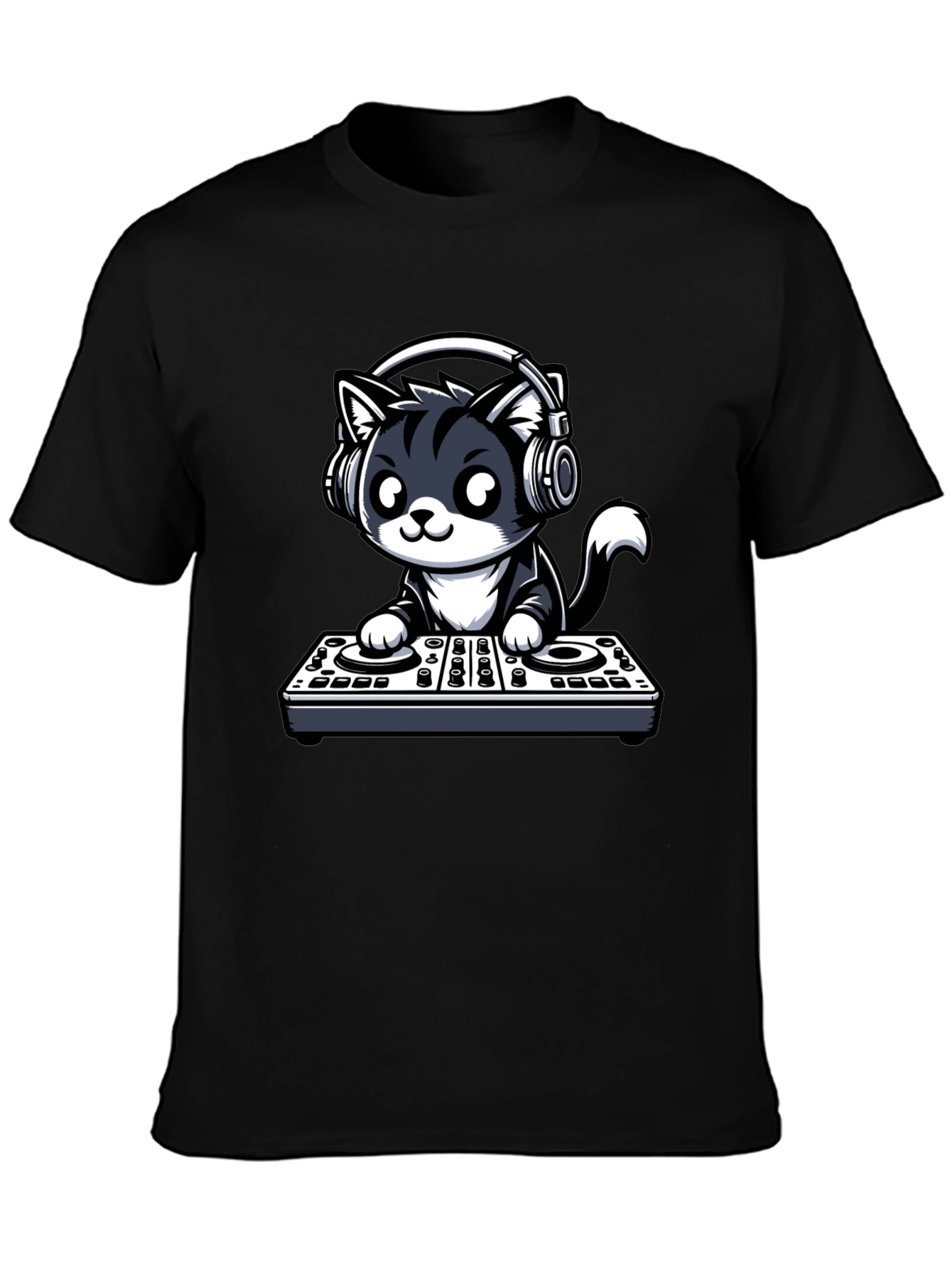 DJ Cat Graphic T-Shirt