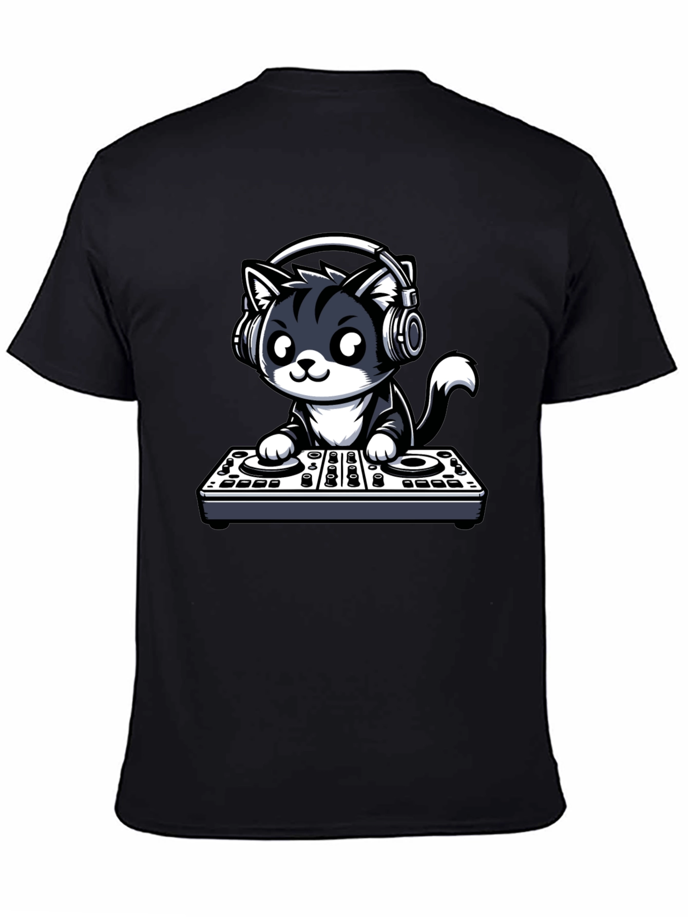 DJ Cat Graphic T-Shirt