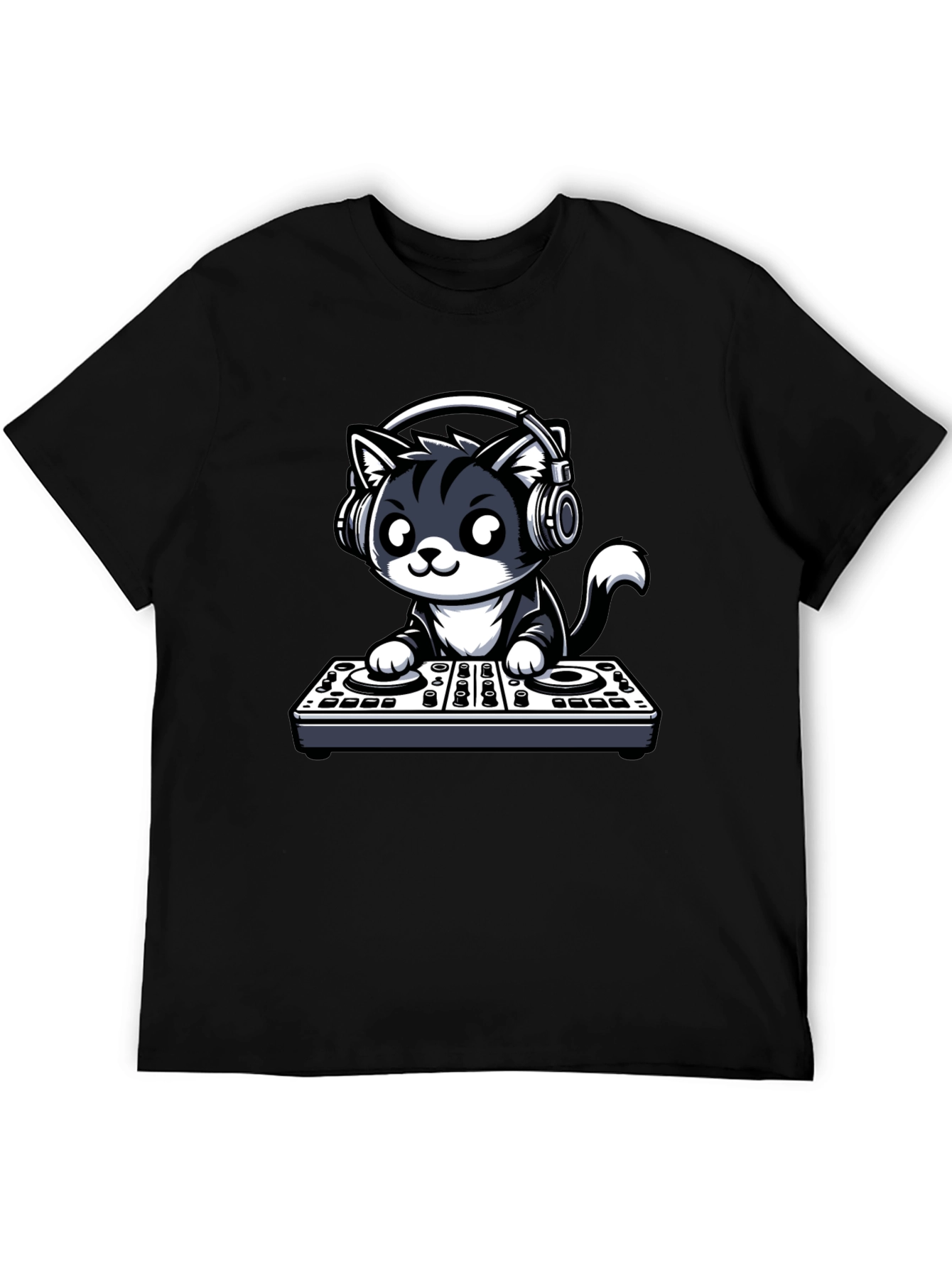 DJ Cat Graphic T-Shirt