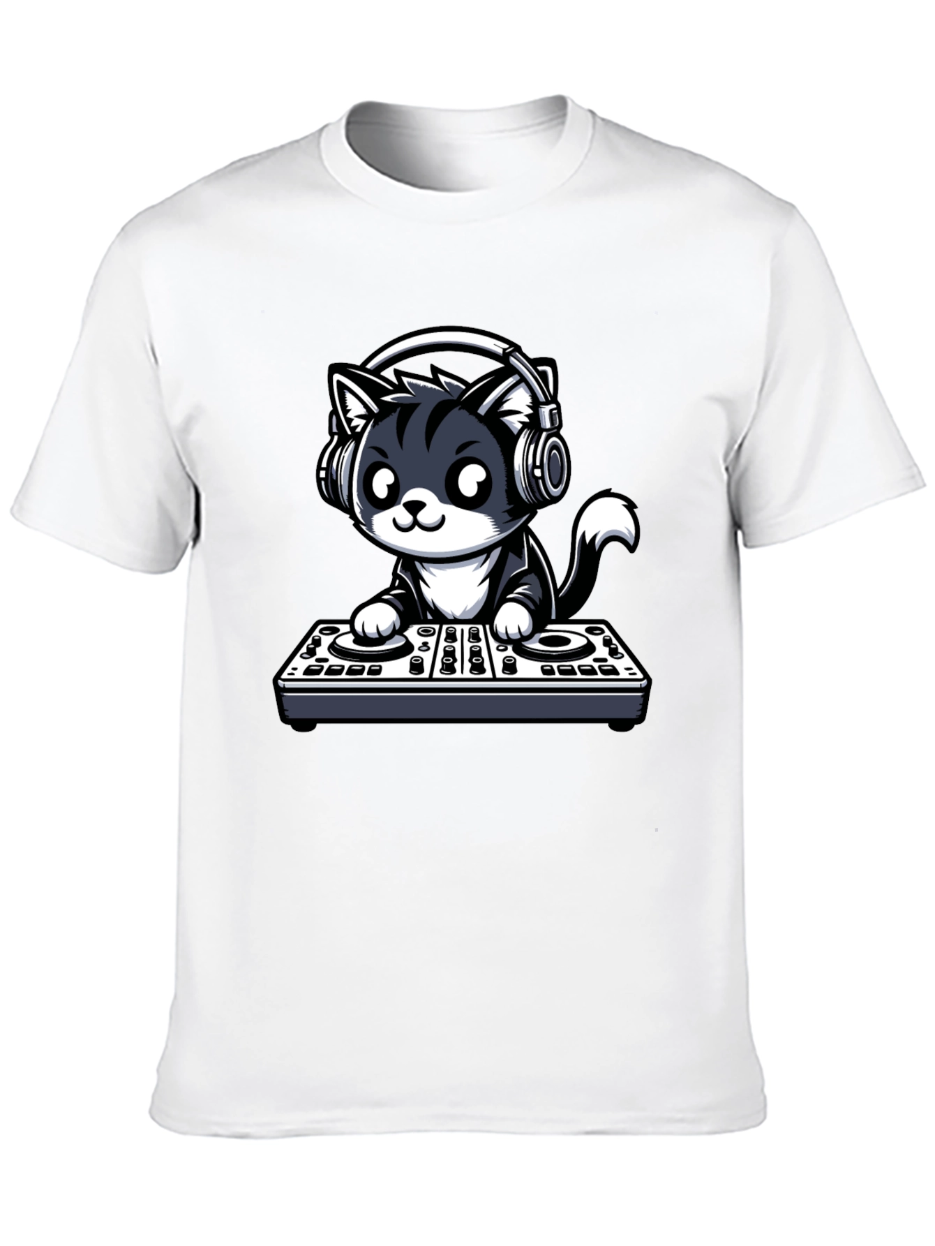 DJ Cat Graphic T-Shirt