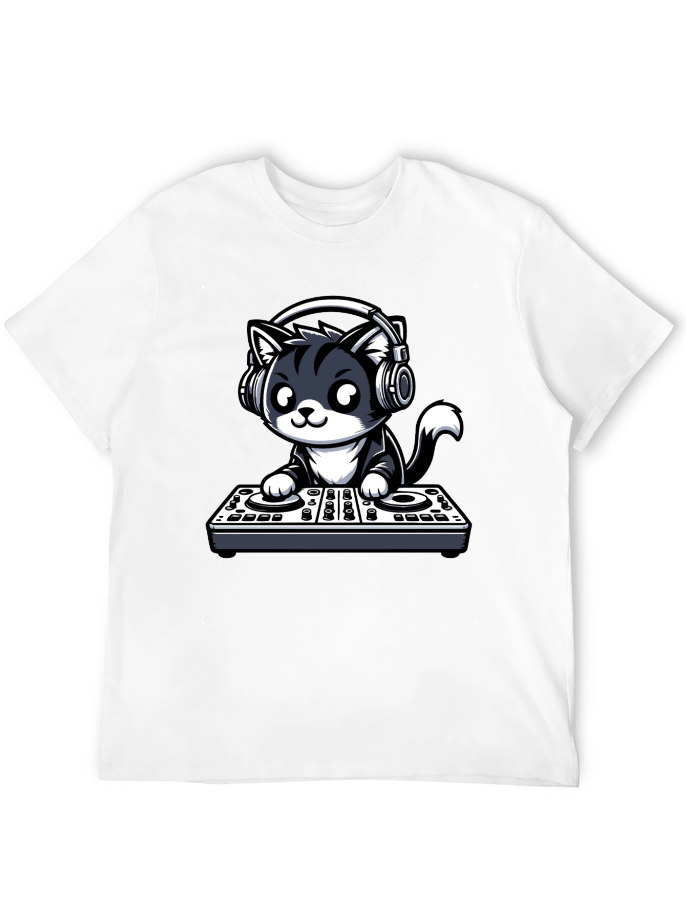 DJ Cat Graphic T-Shirt