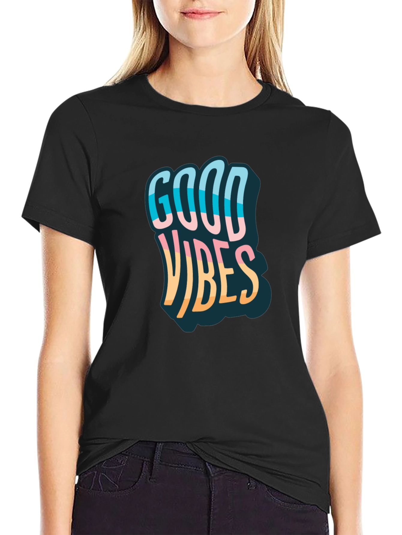 Good Vibes Graphic Tee - Mens Black T-Shirt