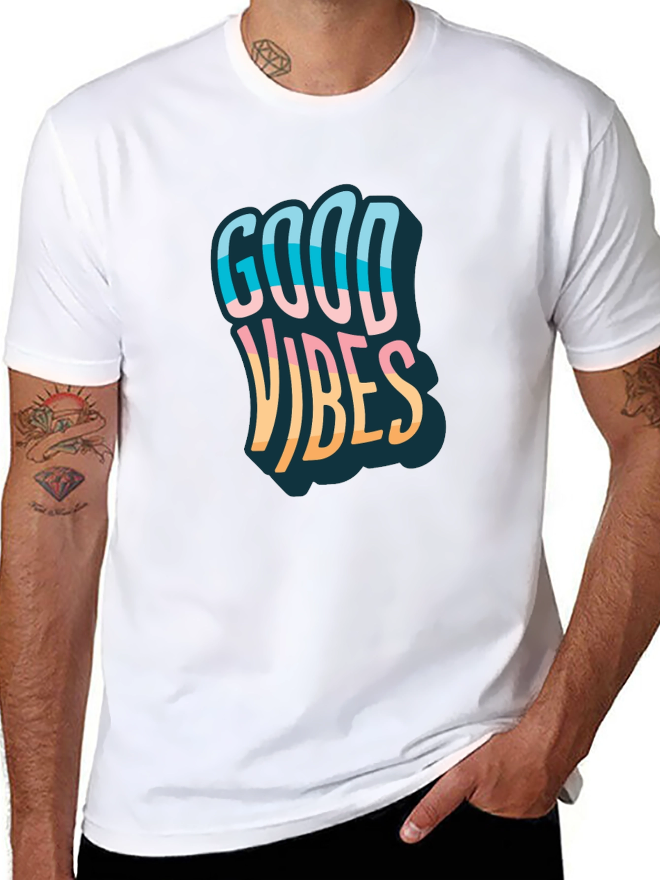 Good Vibes Graphic Tee - Mens Black T-Shirt